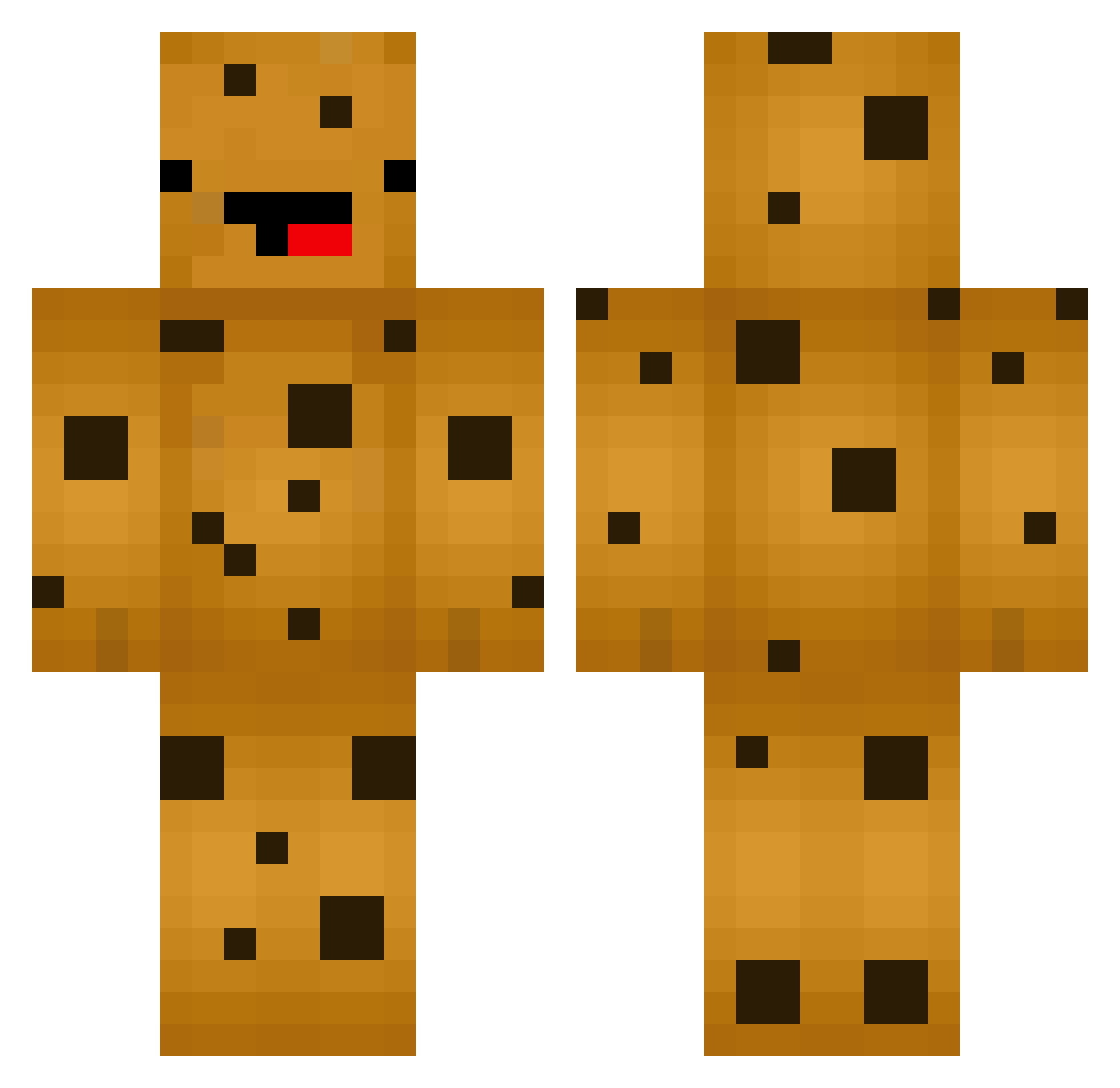 PartyPolice Minecraft skin, front and back view