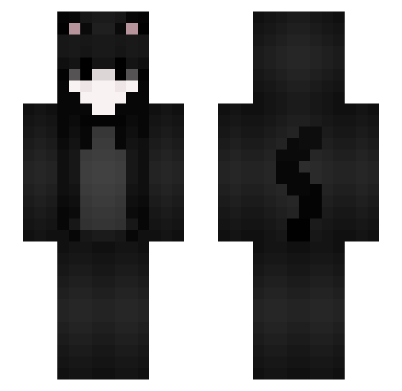 Plush Minecraft skin, front and back view