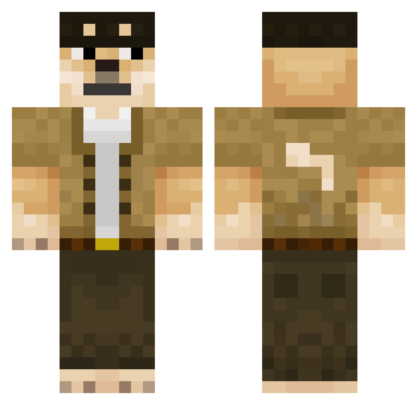 Felixx33cm Minecraft skin, front and back view