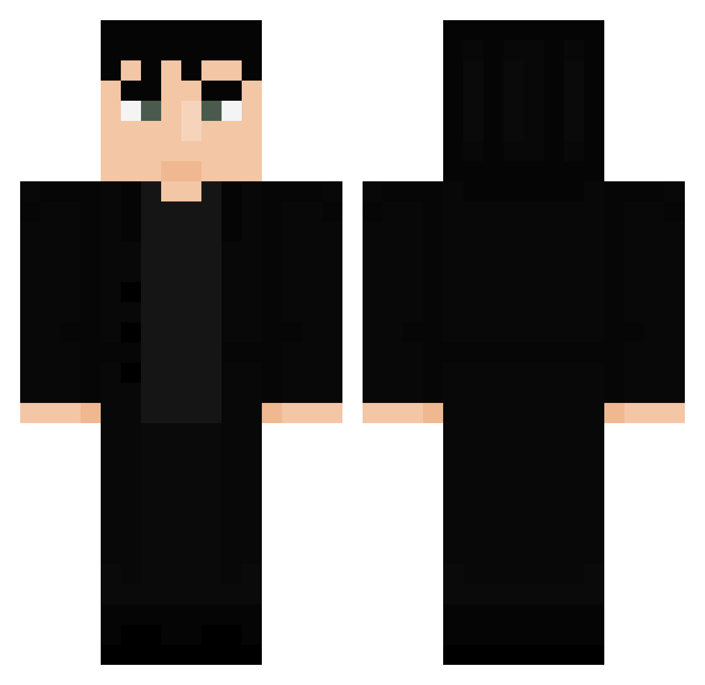 Aguy44 Minecraft skin, front and back view