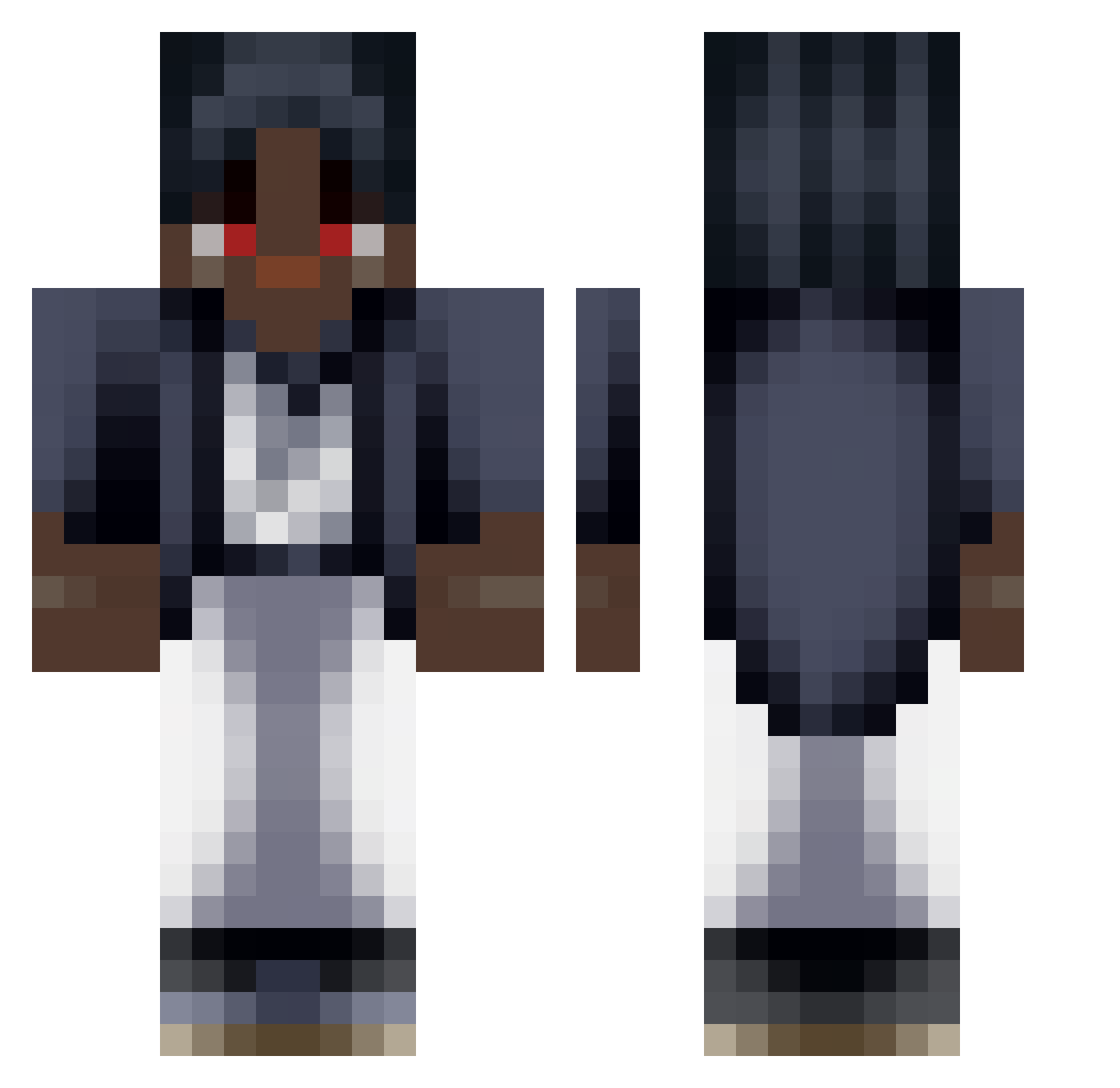Tuna6842 Minecraft skin, front and back view