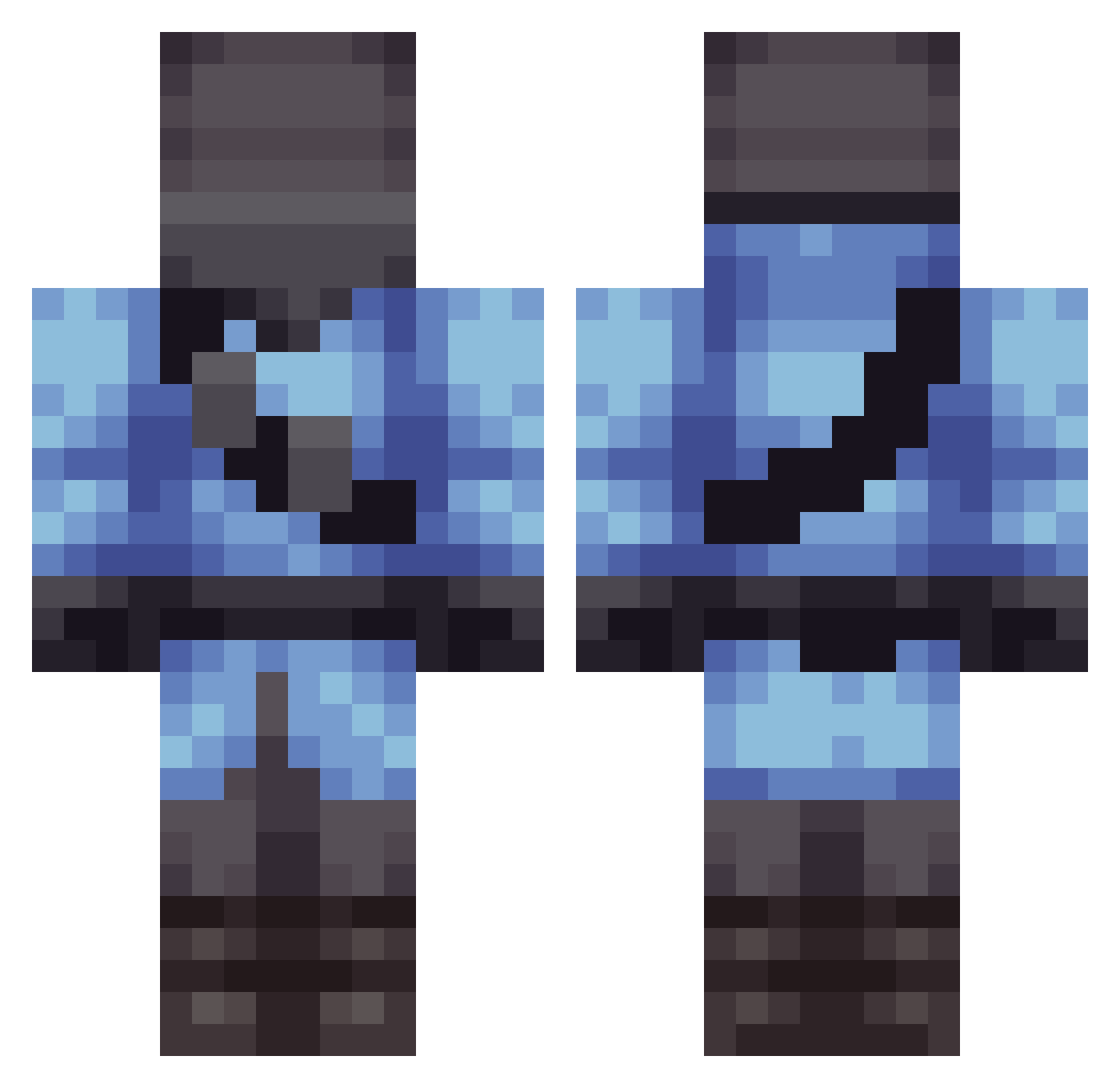 ThePootis7 Minecraft skin, front and back view