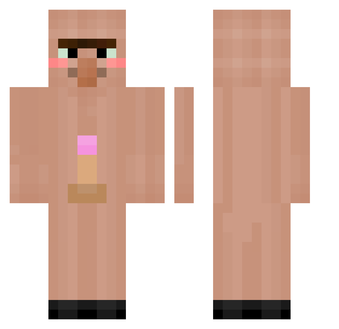 venitolove86 Minecraft skin, front and back view
