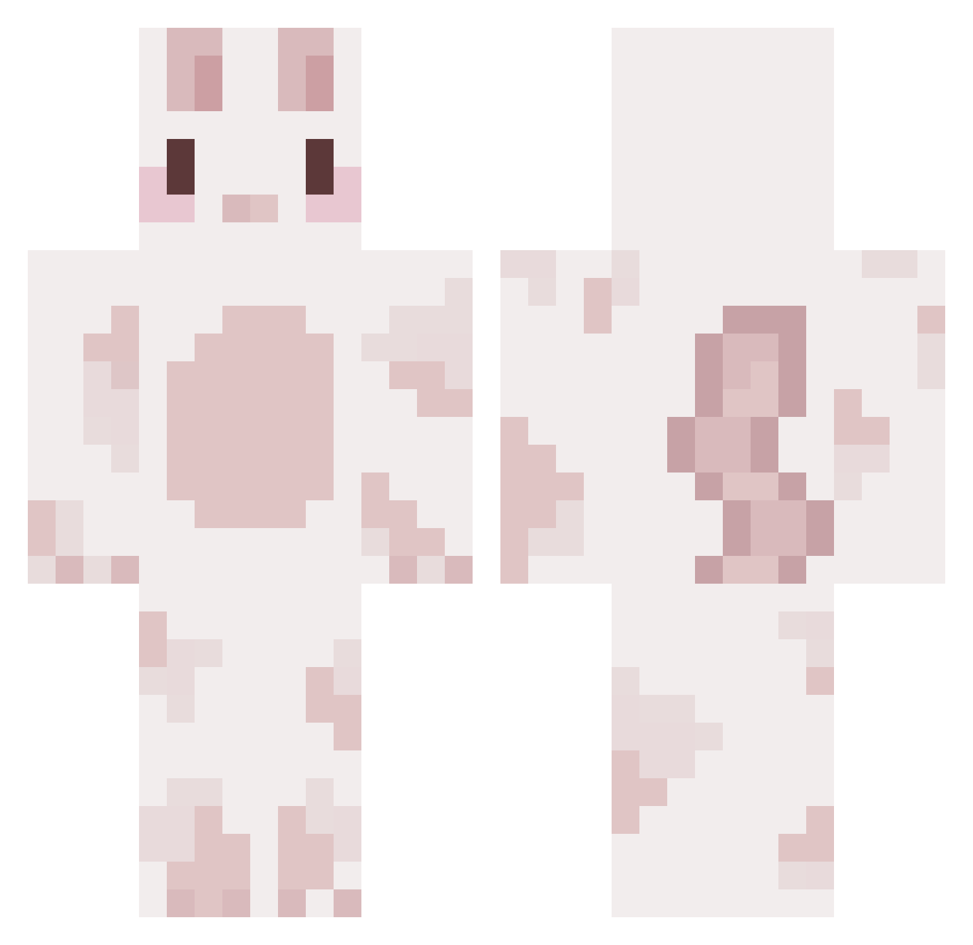 omo_0 Minecraft skin, front and back view