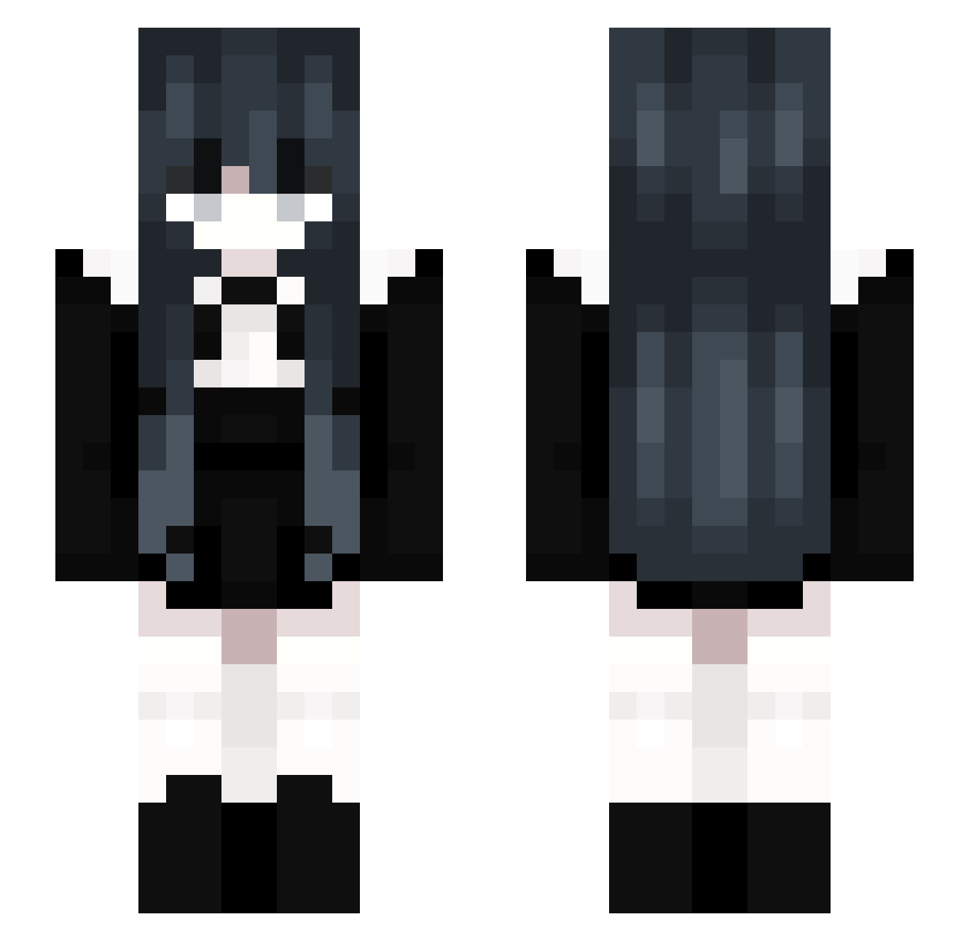 scenegirlslove Minecraft skin, front and back view