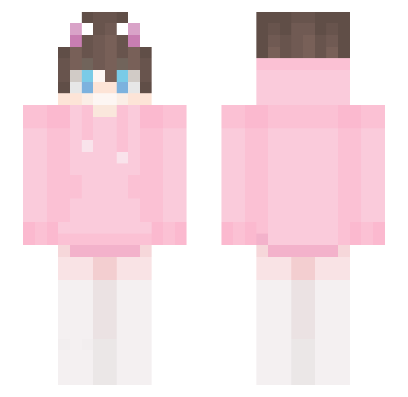Seankb Minecraft skin, front and back view