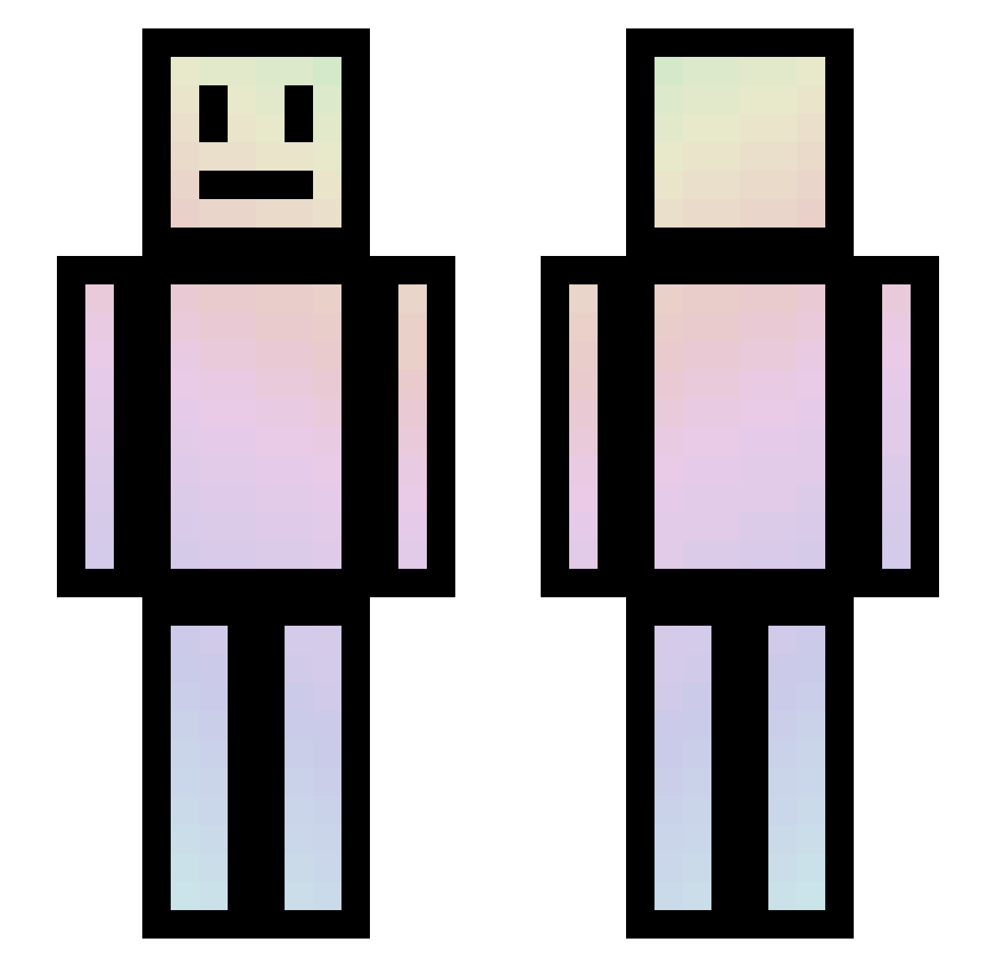 ZITEUN Minecraft skin, front and back view