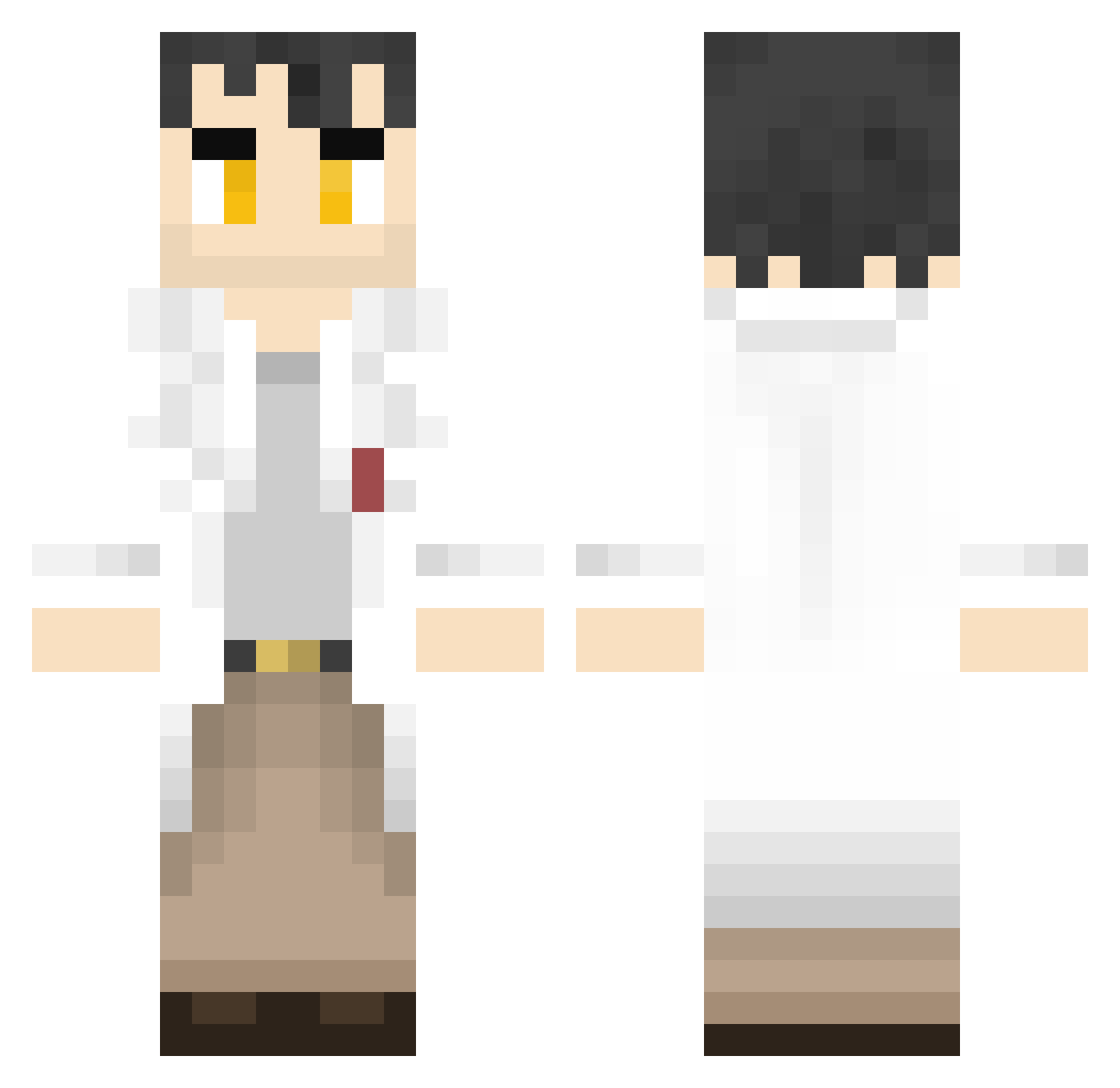 klickssy Minecraft skin, front and back view