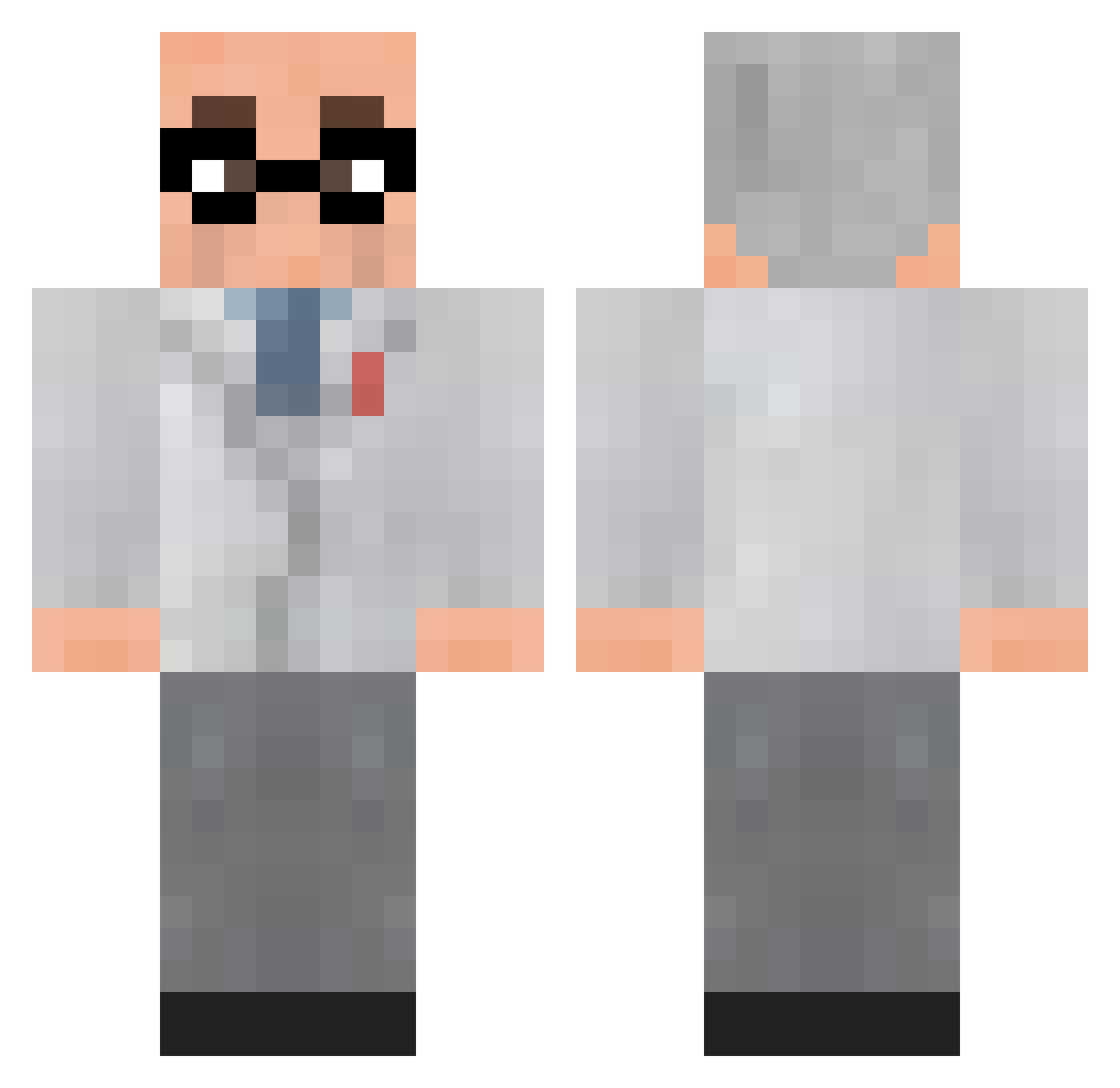 werfy120 Minecraft skin, front and back view
