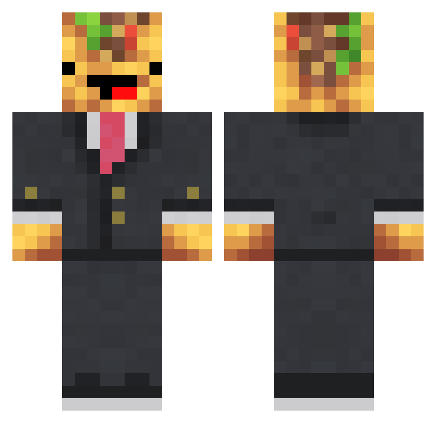 TastyTacosss Minecraft skin, front and back view