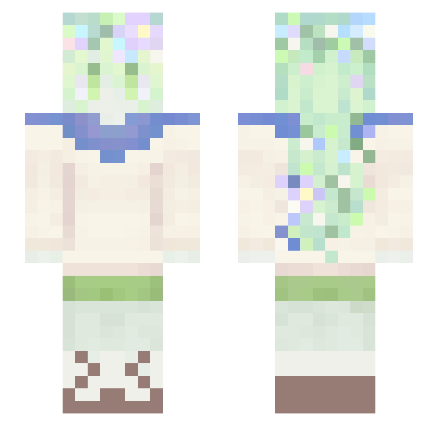 ZombieC1107 Minecraft skin, front and back view