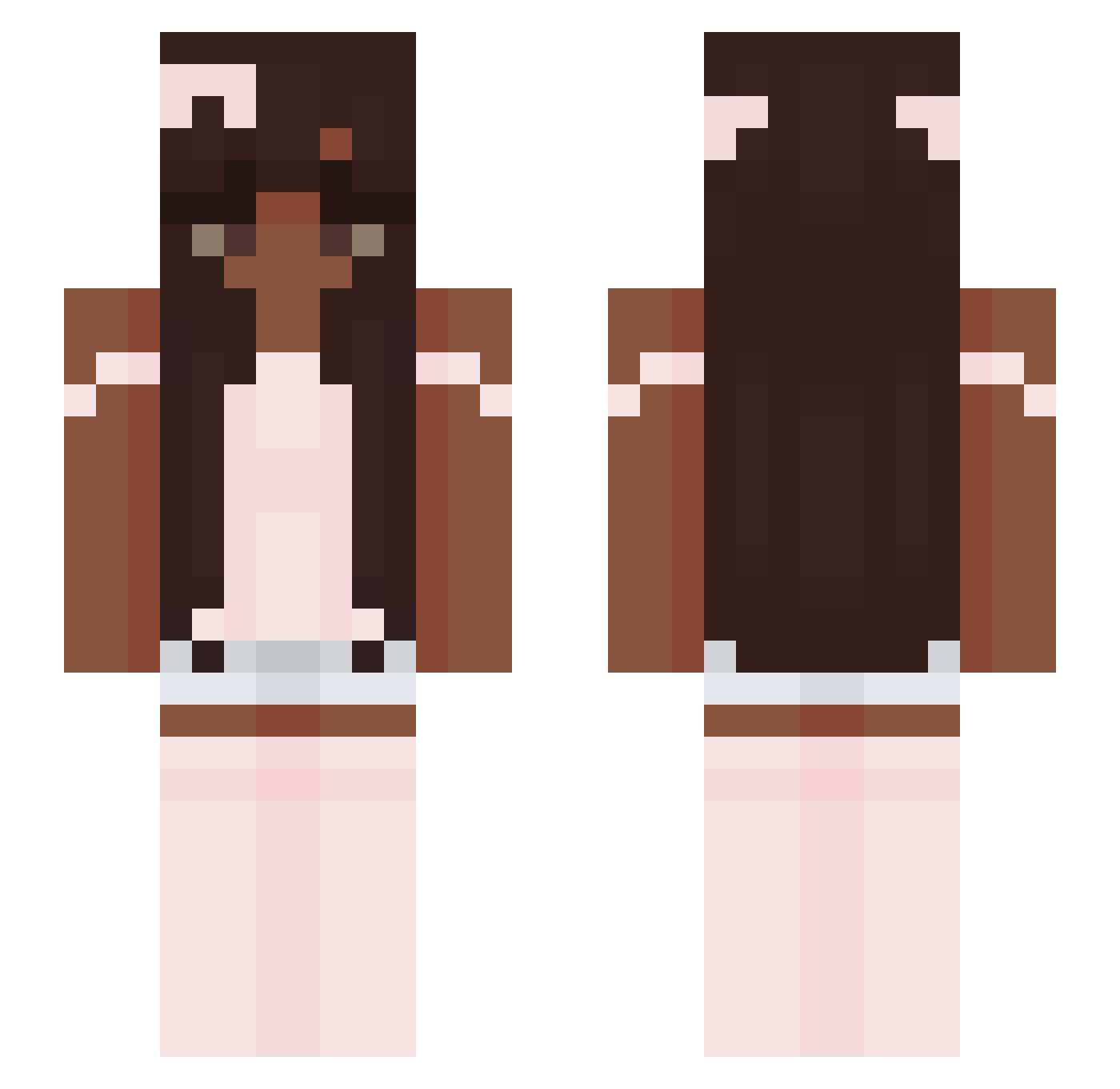 onlygoogle Minecraft skin, front and back view