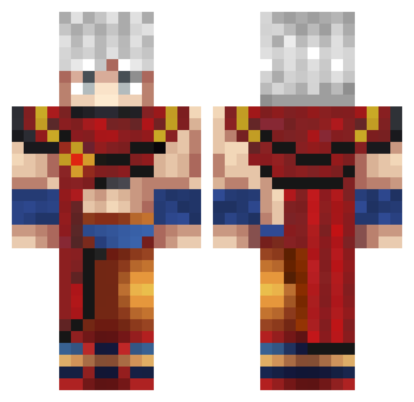 slava_rabotnik Minecraft skin, front and back view