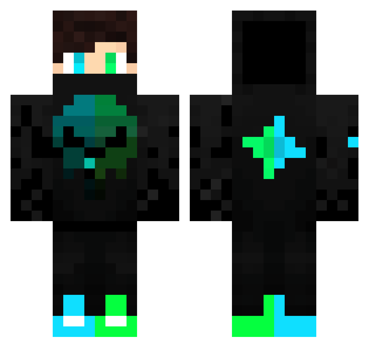 Daniele6606 Minecraft skin, front and back view