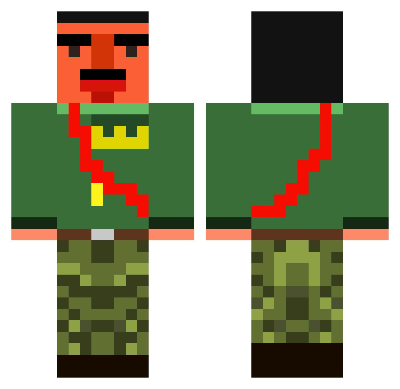 z1009 Minecraft skin, front and back view