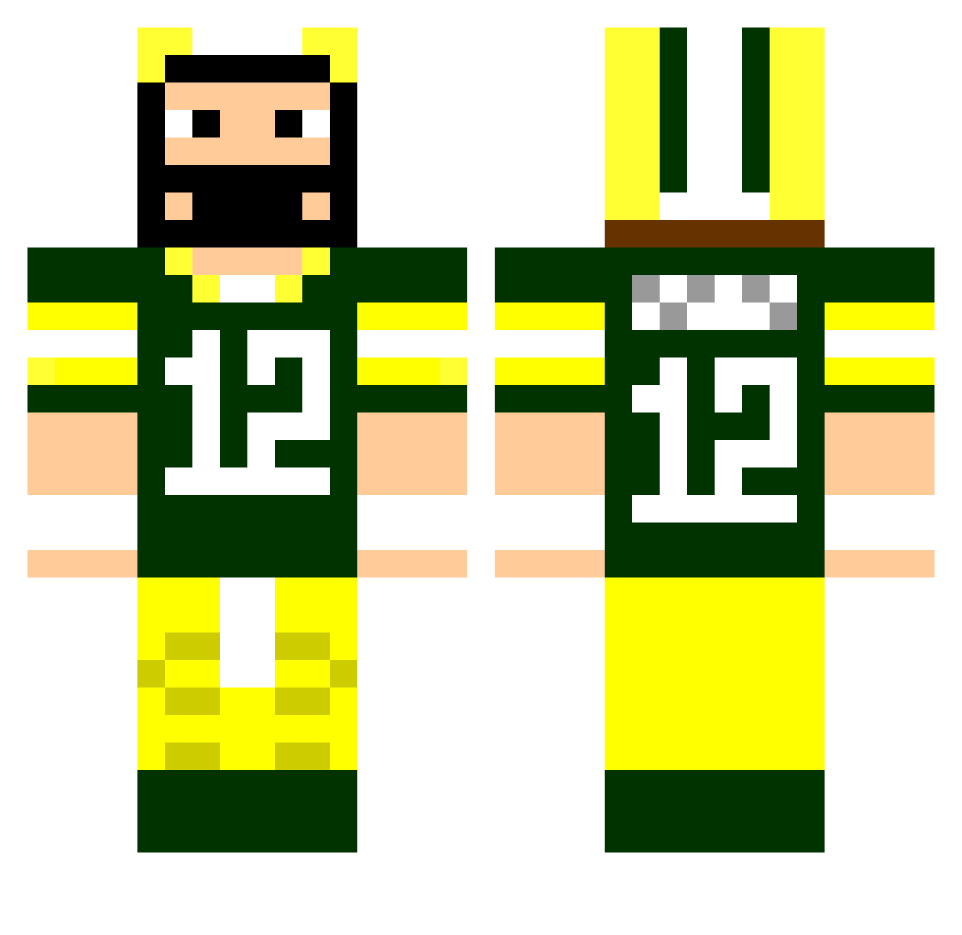 Firey_10k Minecraft skin, front and back view