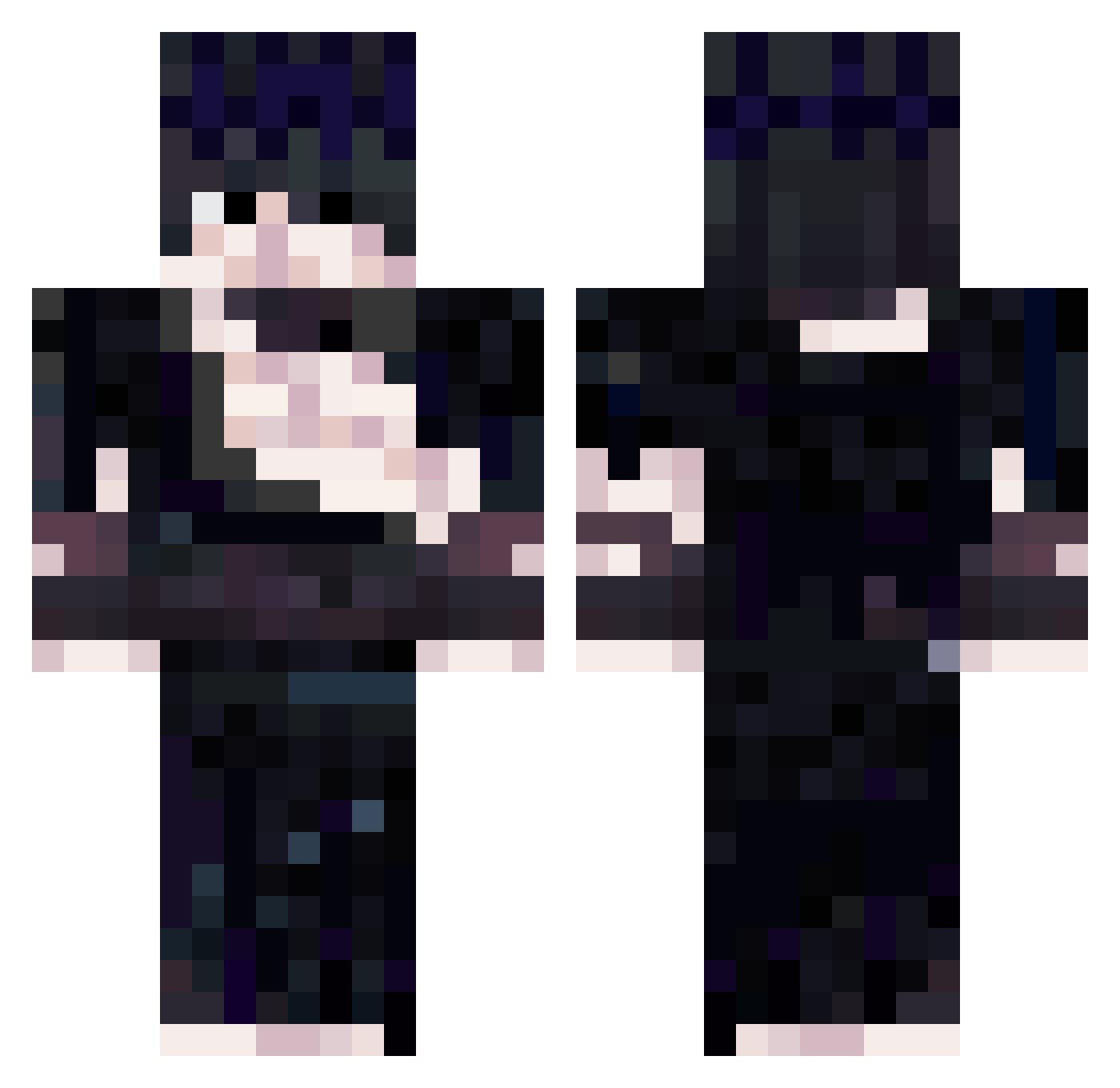 Worm_of_Goon Minecraft skin, front and back view