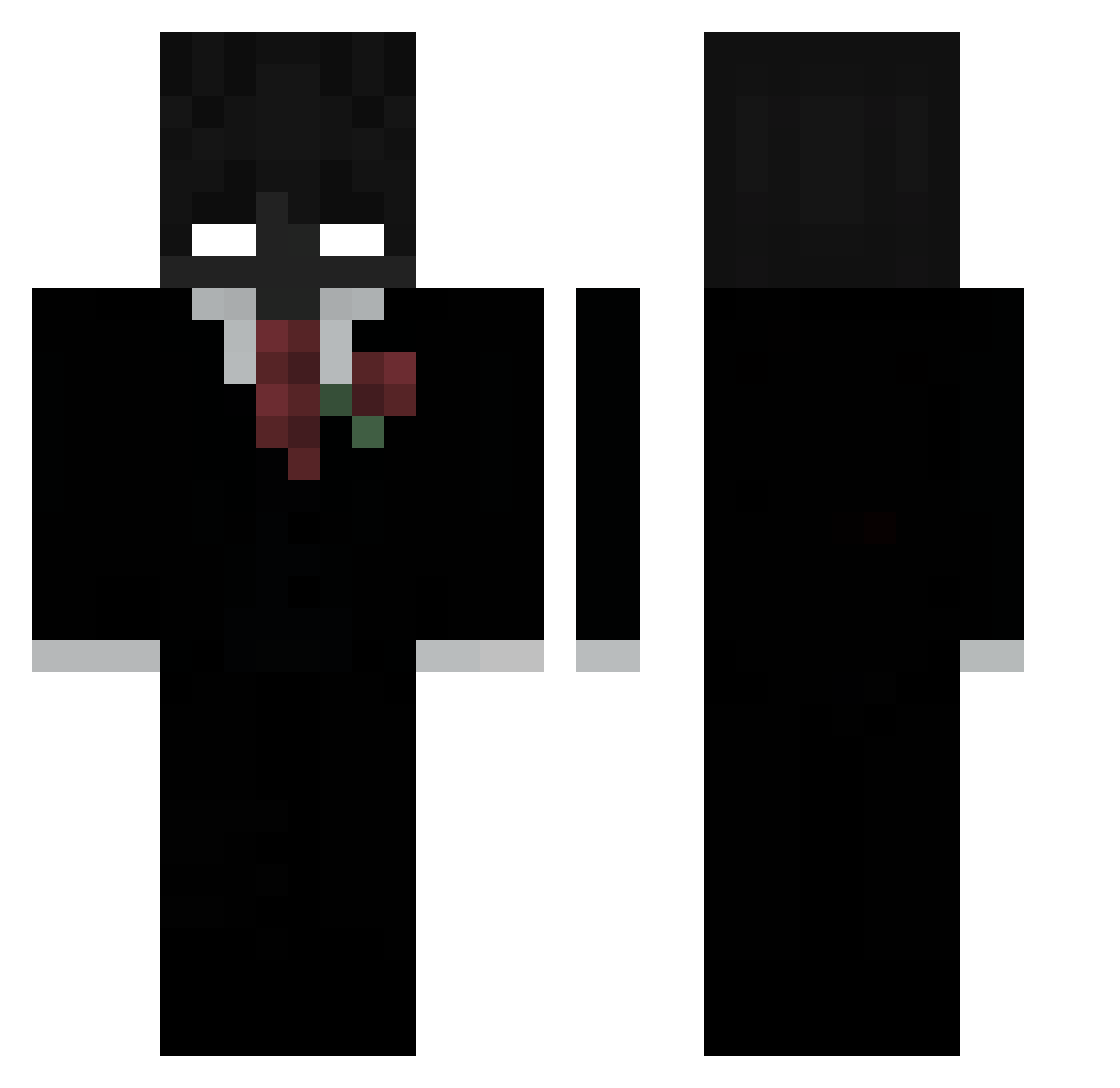w12youtub_e Minecraft skin, front and back view