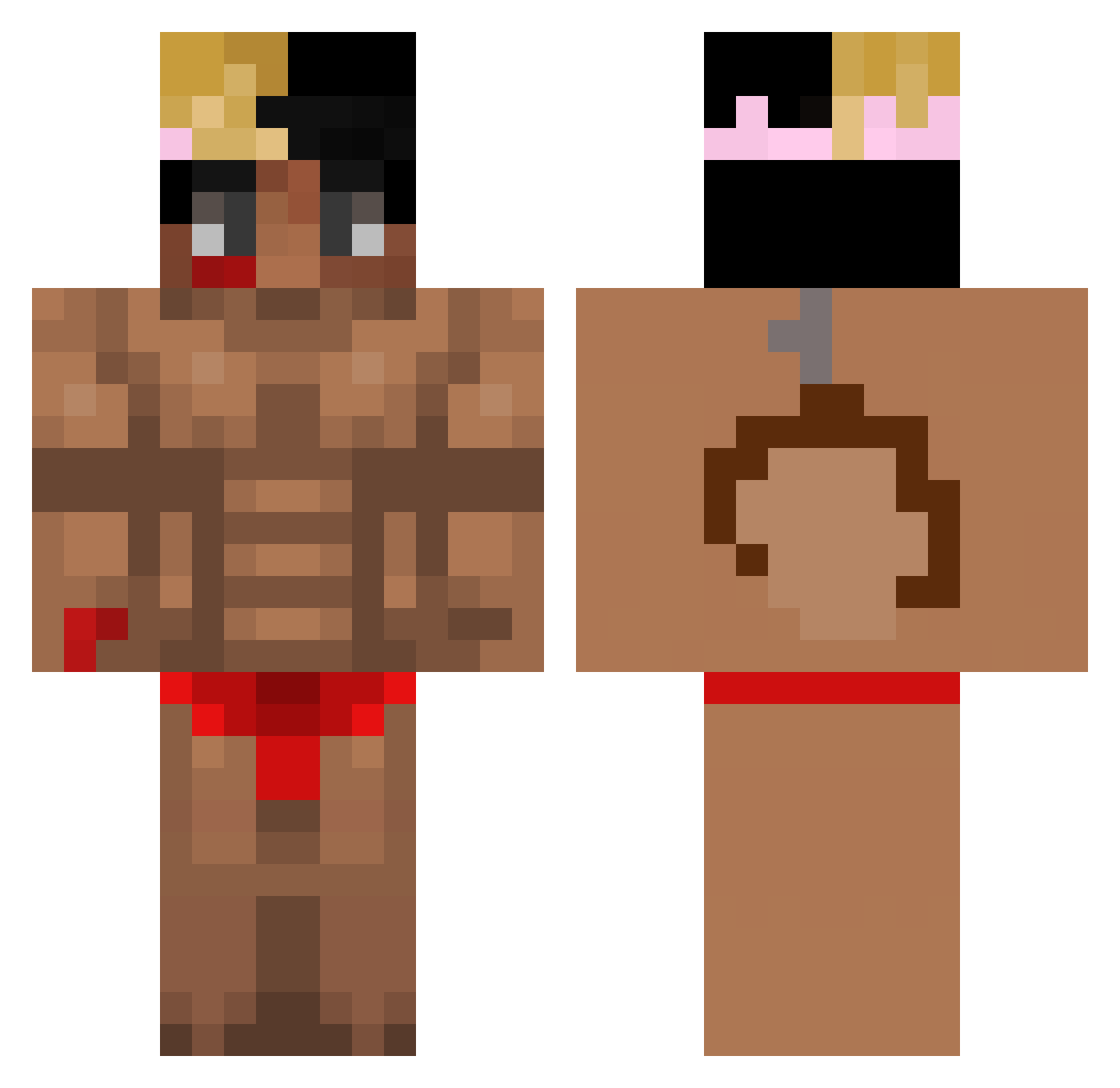 ThePower888 Minecraft skin, front and back view