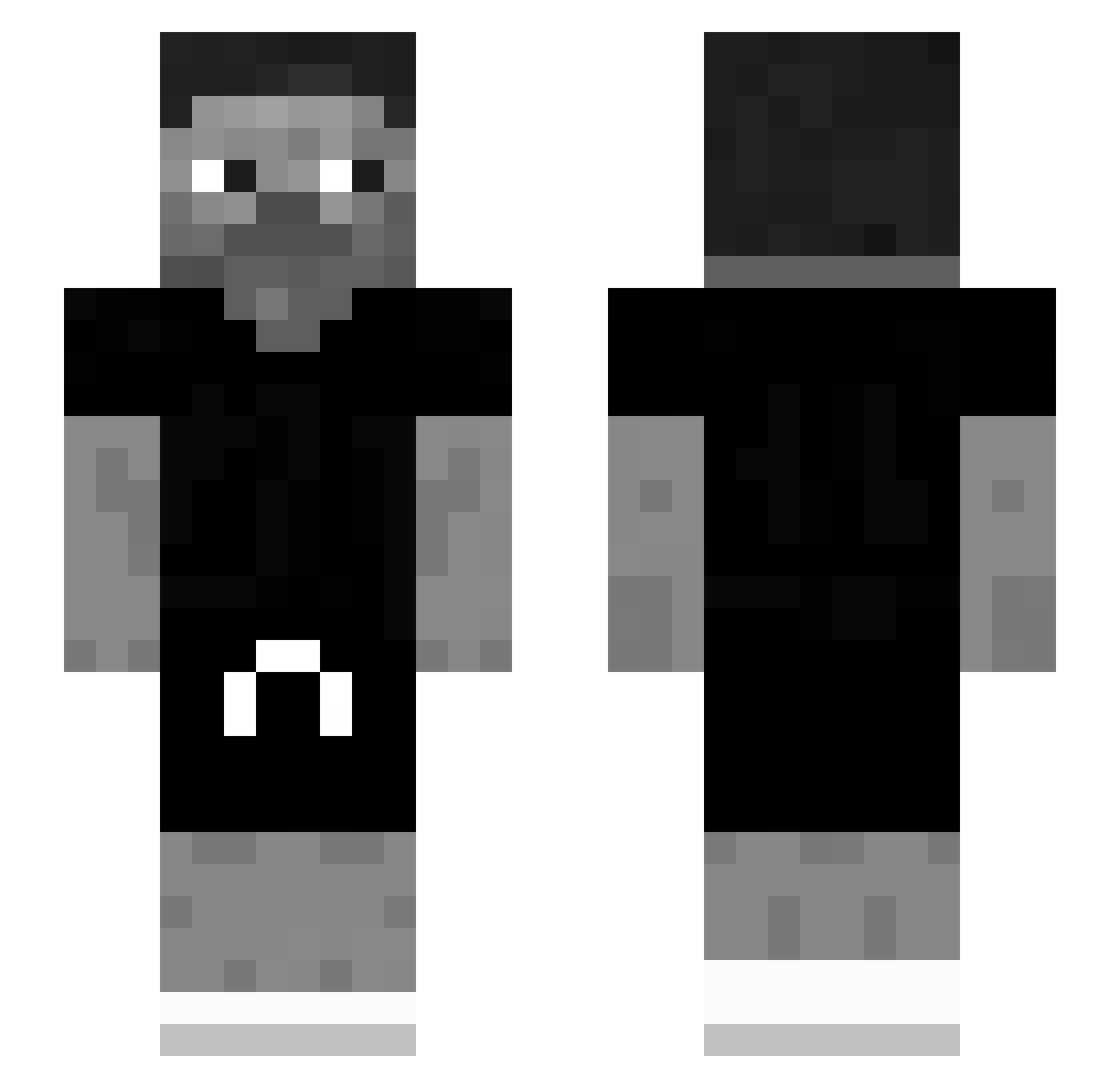 exostaar Minecraft skin, front and back view