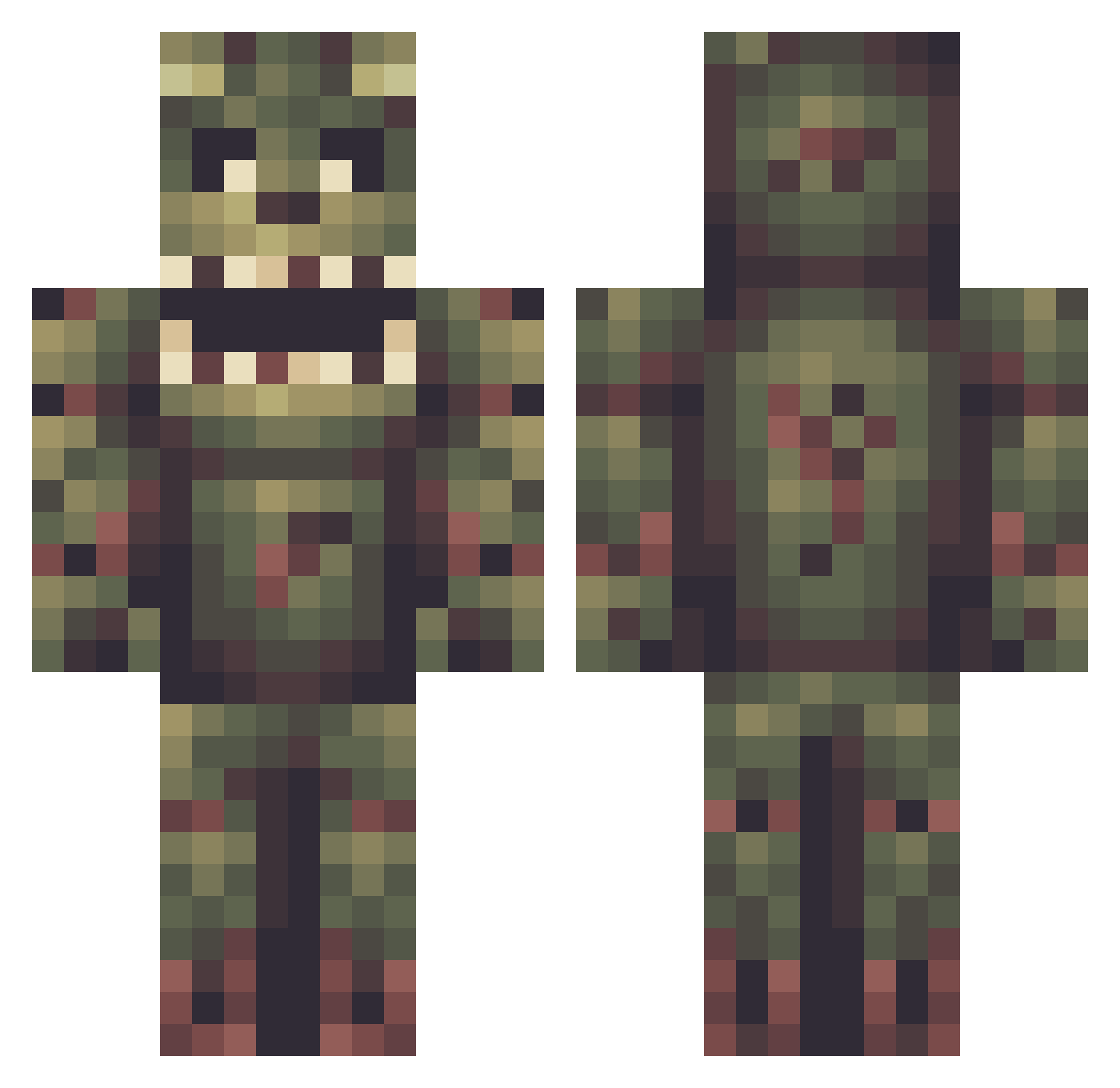 Yarambo1 Minecraft skin, front and back view