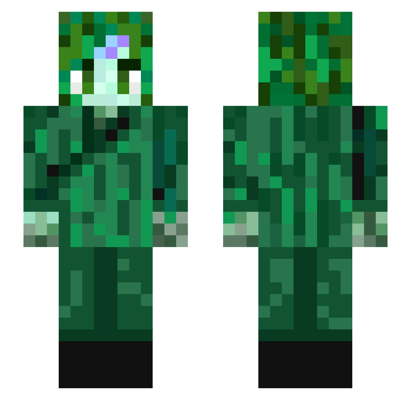 Sierra_Leone716 Minecraft skin, front and back view