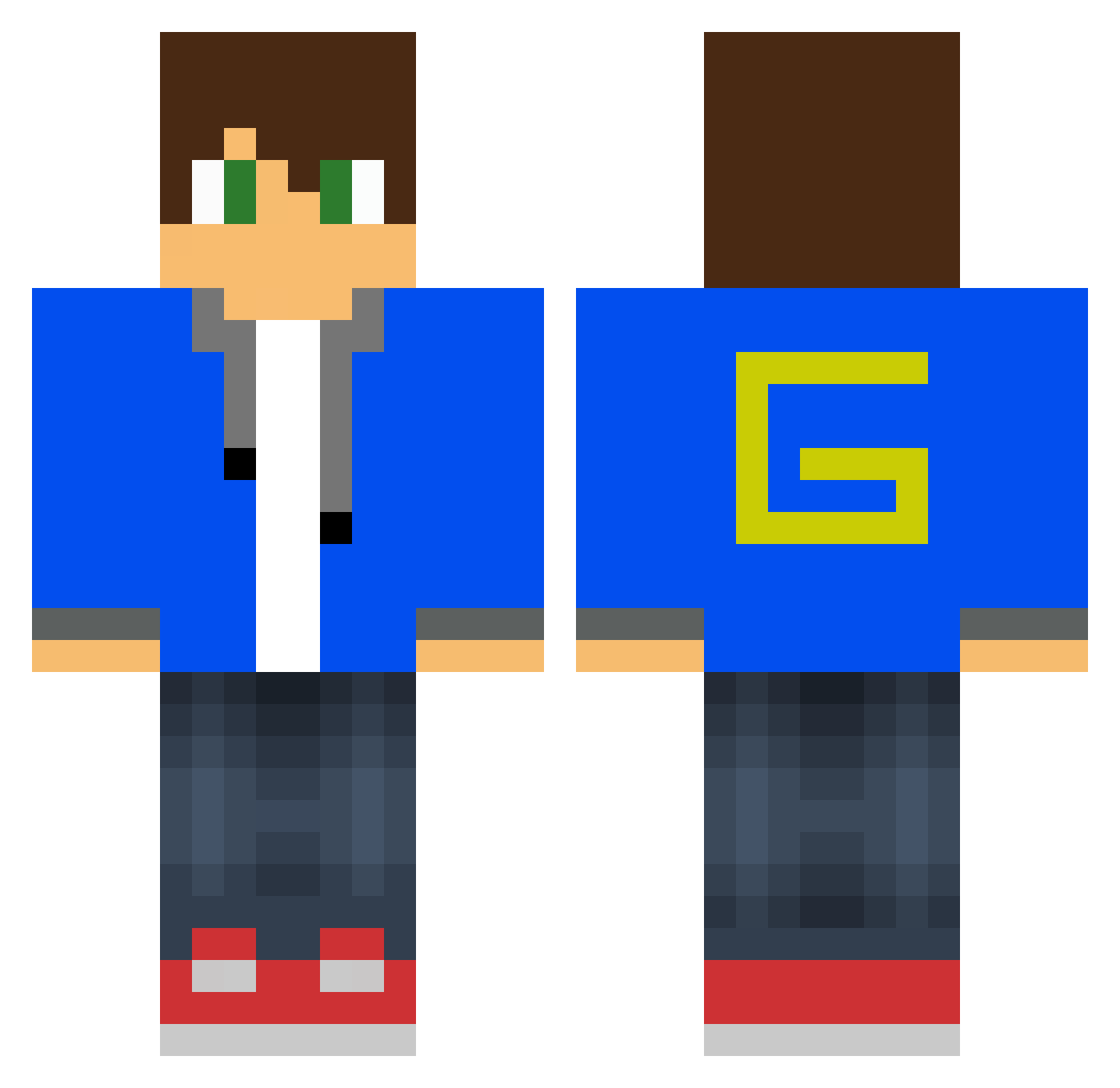 NotThuglife Minecraft skin, front and back view