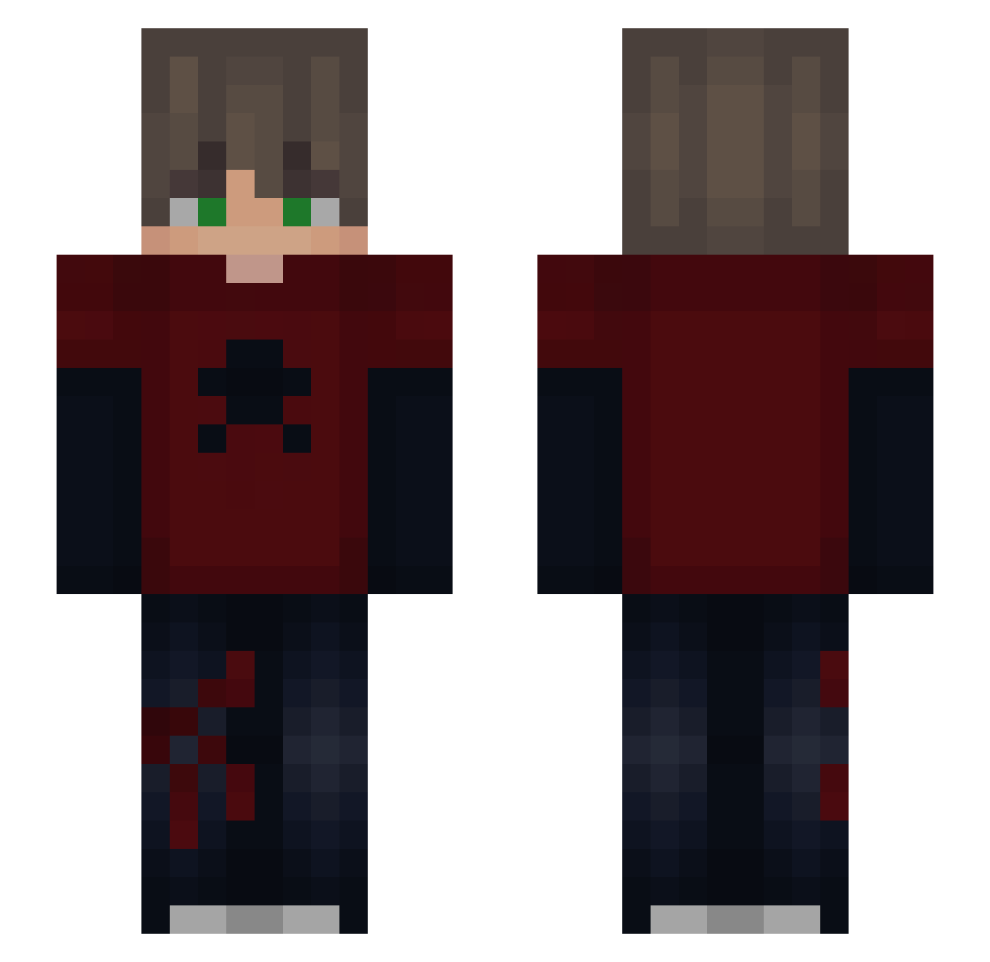 Snoxisbest Minecraft skin, front and back view