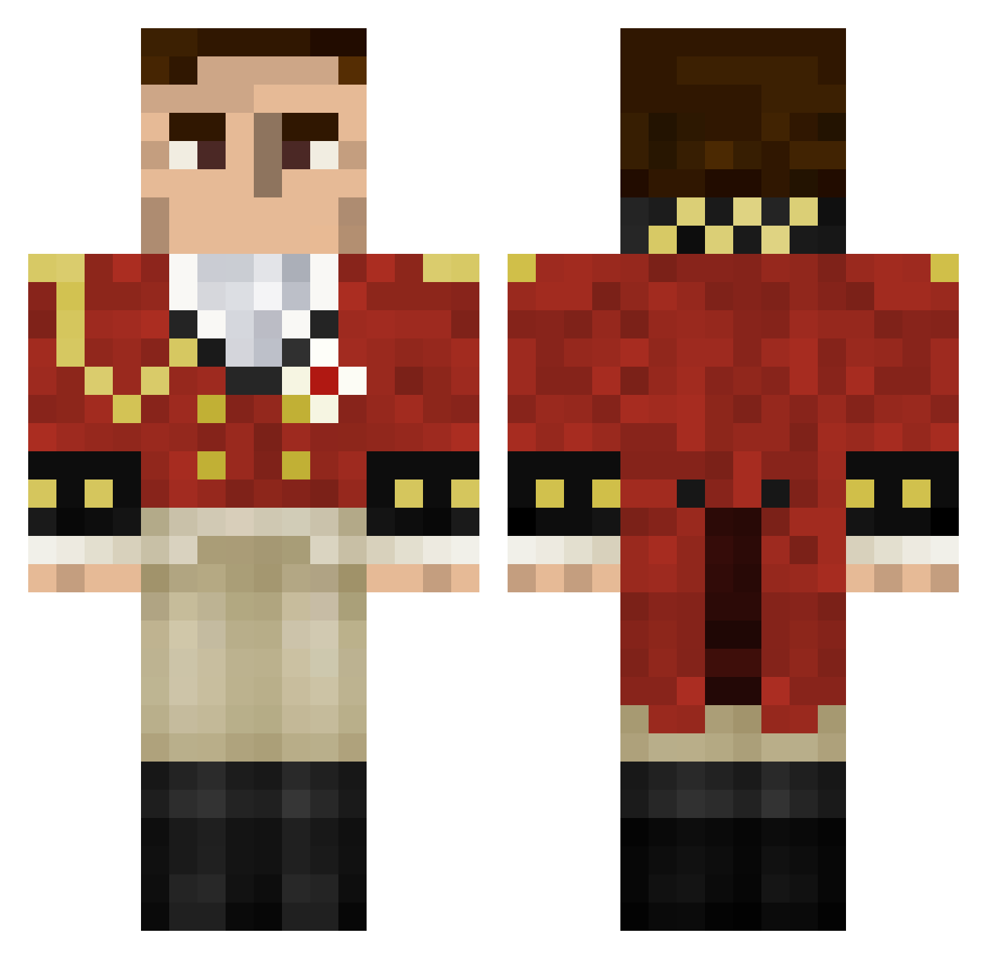 TIMYAMP Minecraft skin, front and back view