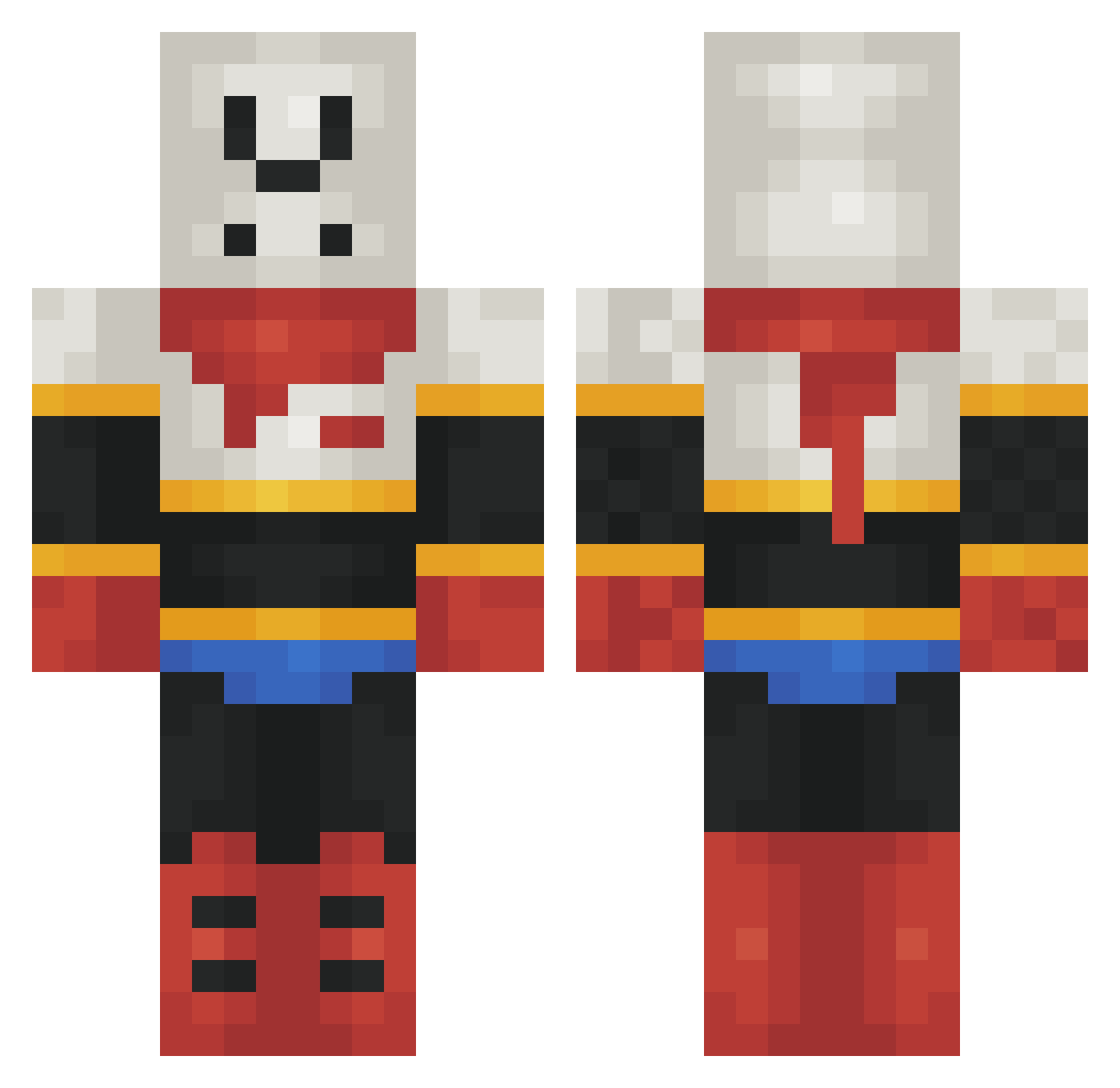 SweetCitrus25 Minecraft skin, front and back view