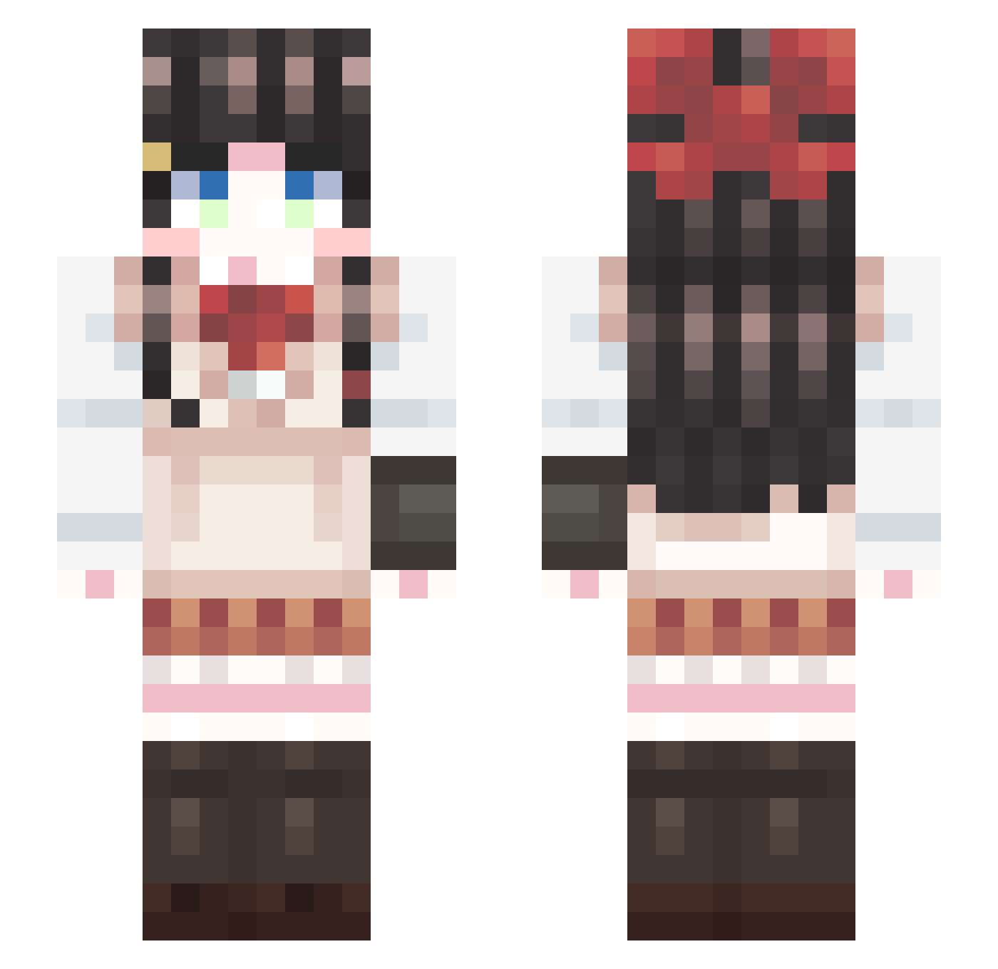 jimmy12312 Minecraft skin, front and back view