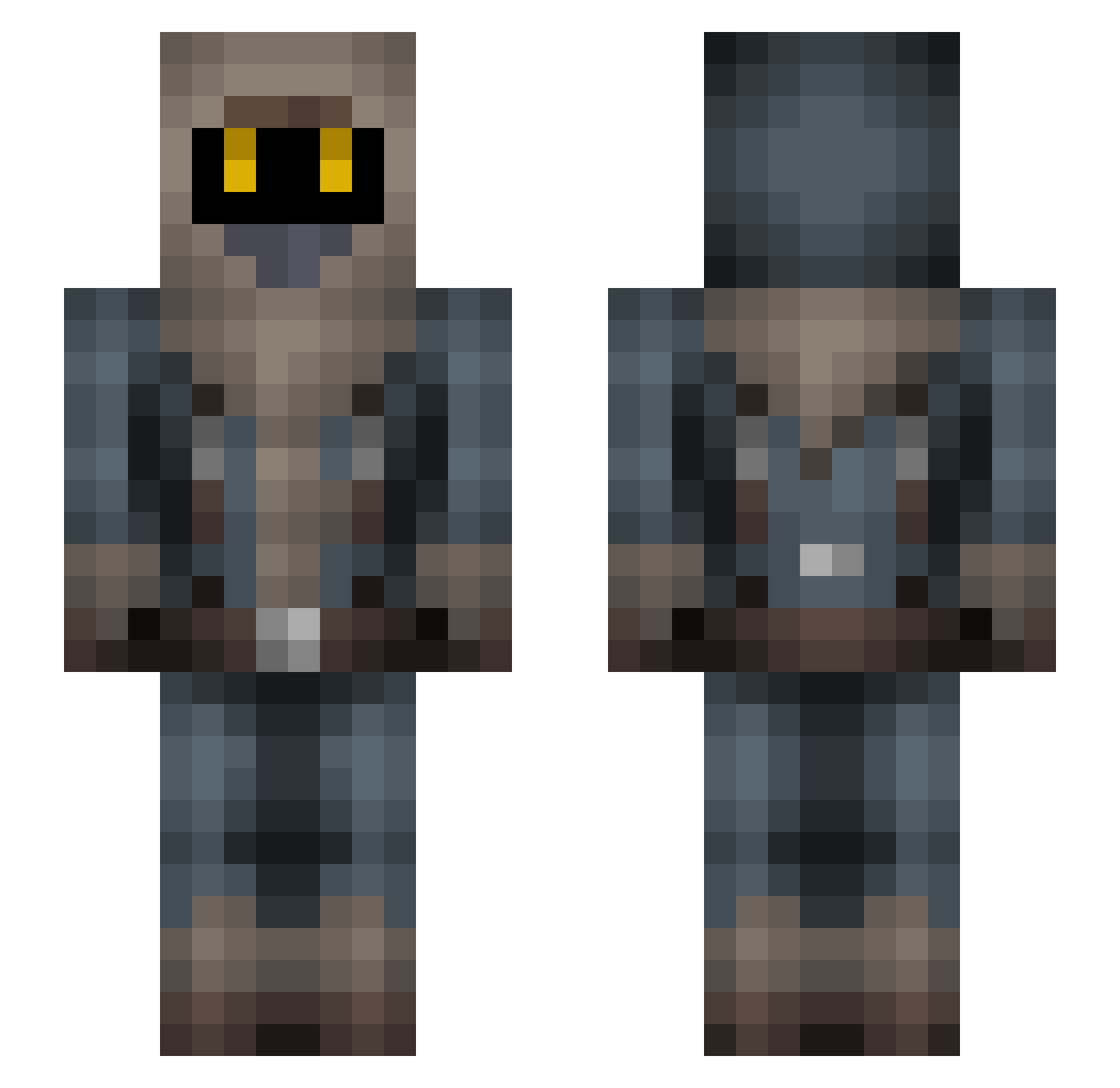 TValhallaReject Minecraft skin, front and back view