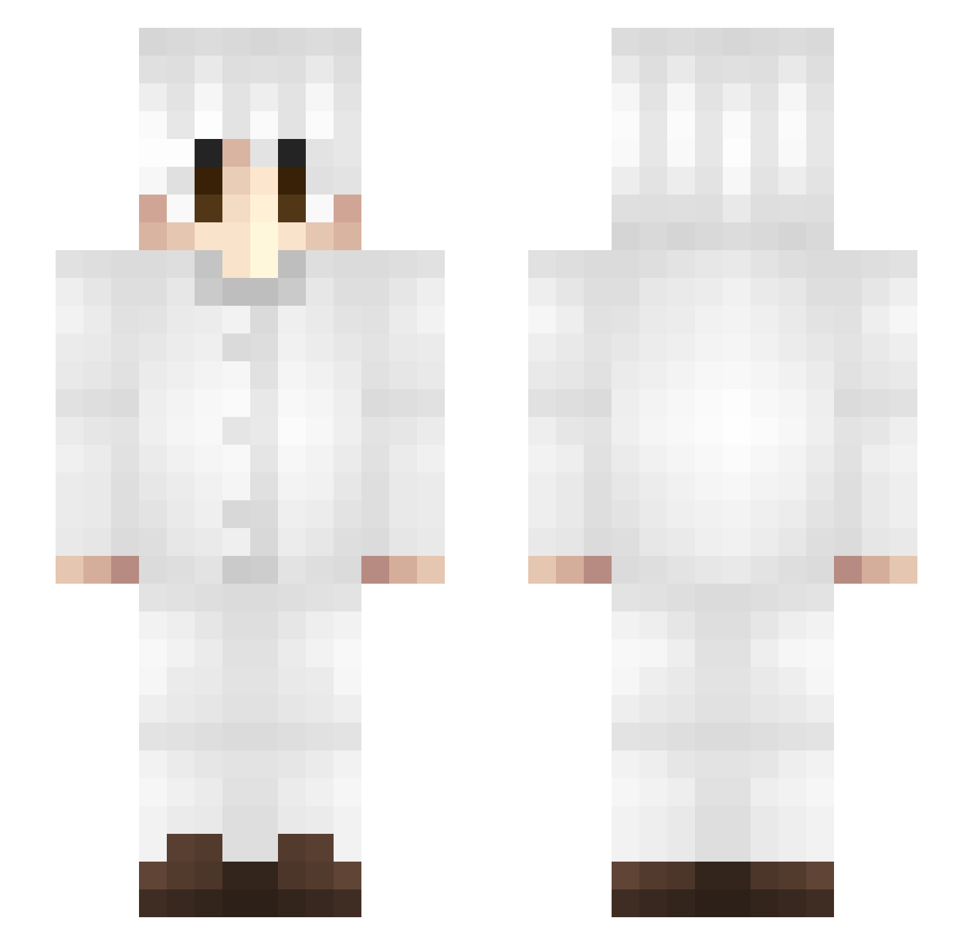 blevme30 Minecraft skin, front and back view