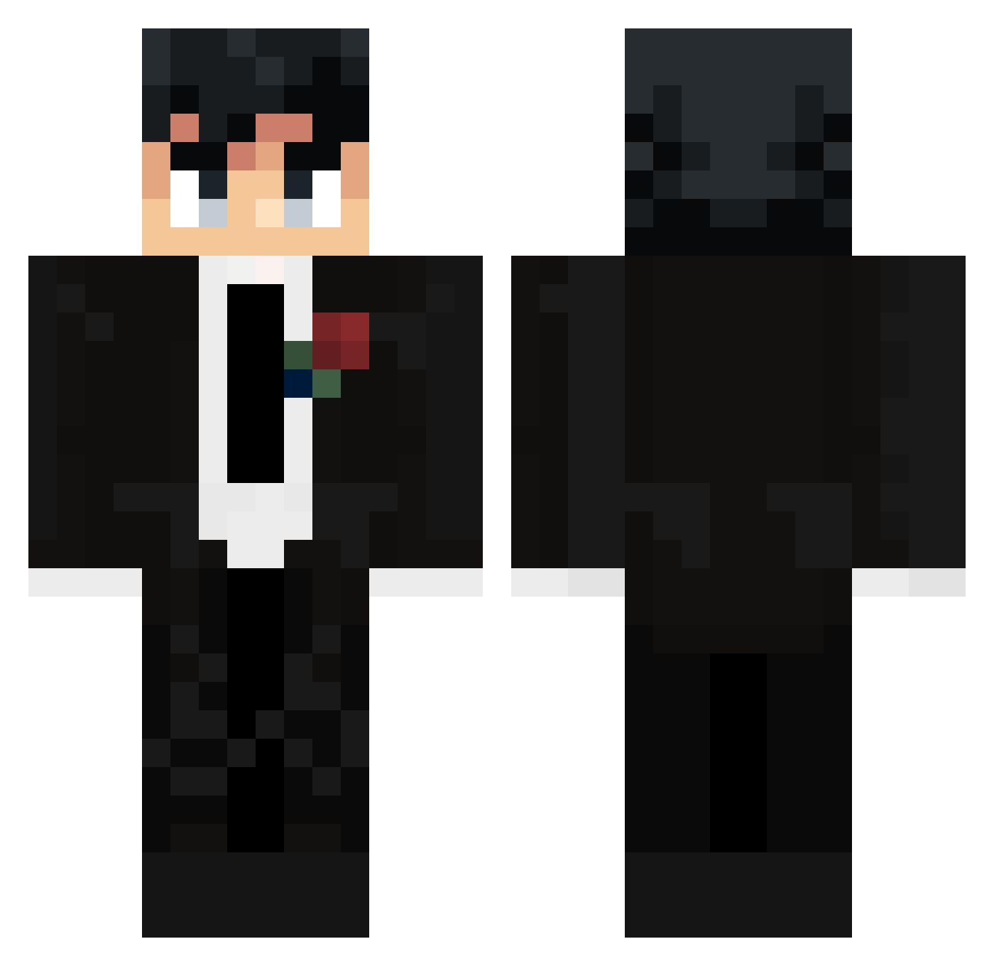 oZakaria Minecraft skin, front and back view