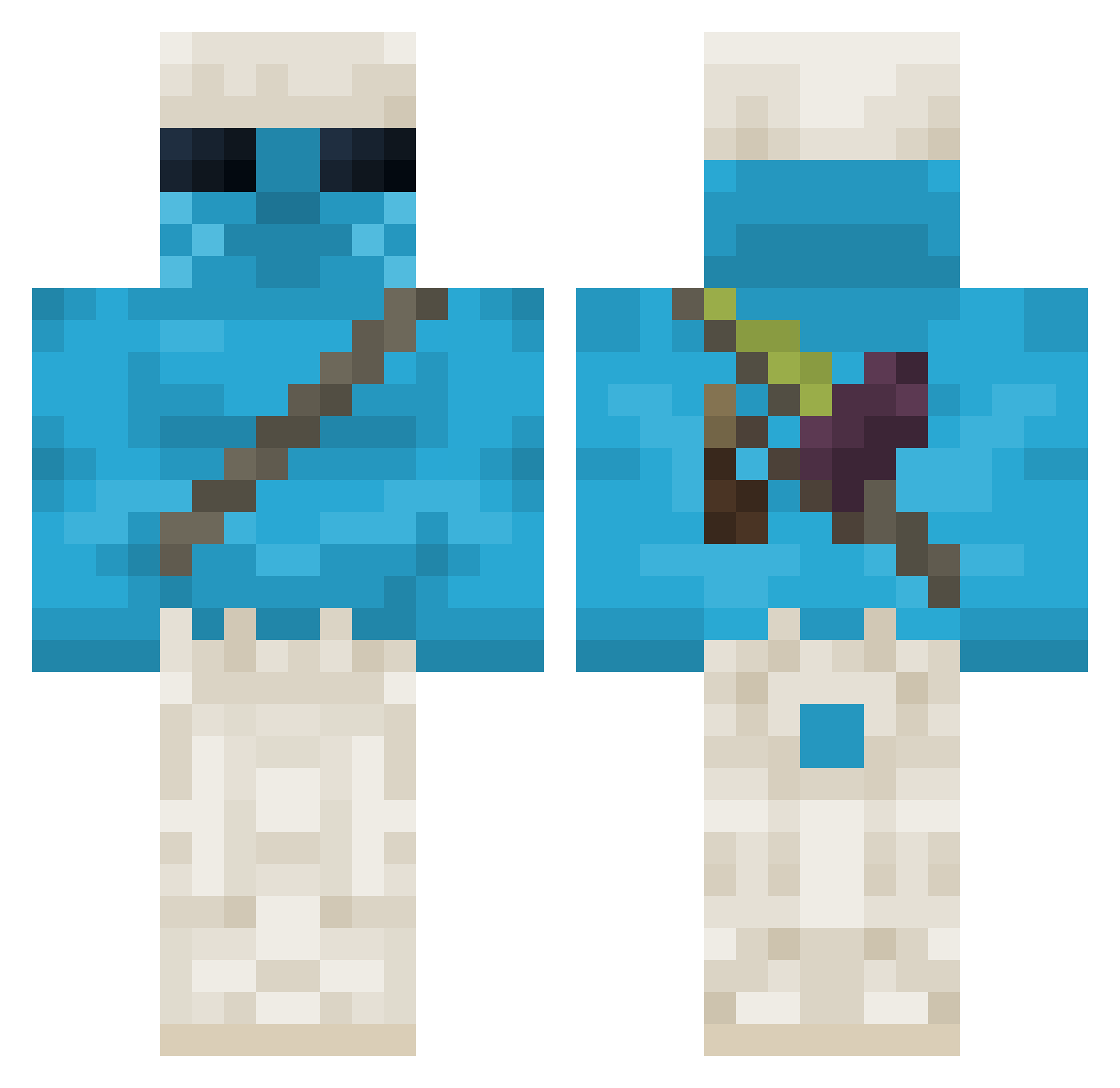ChappyRRREEE Minecraft skin, front and back view