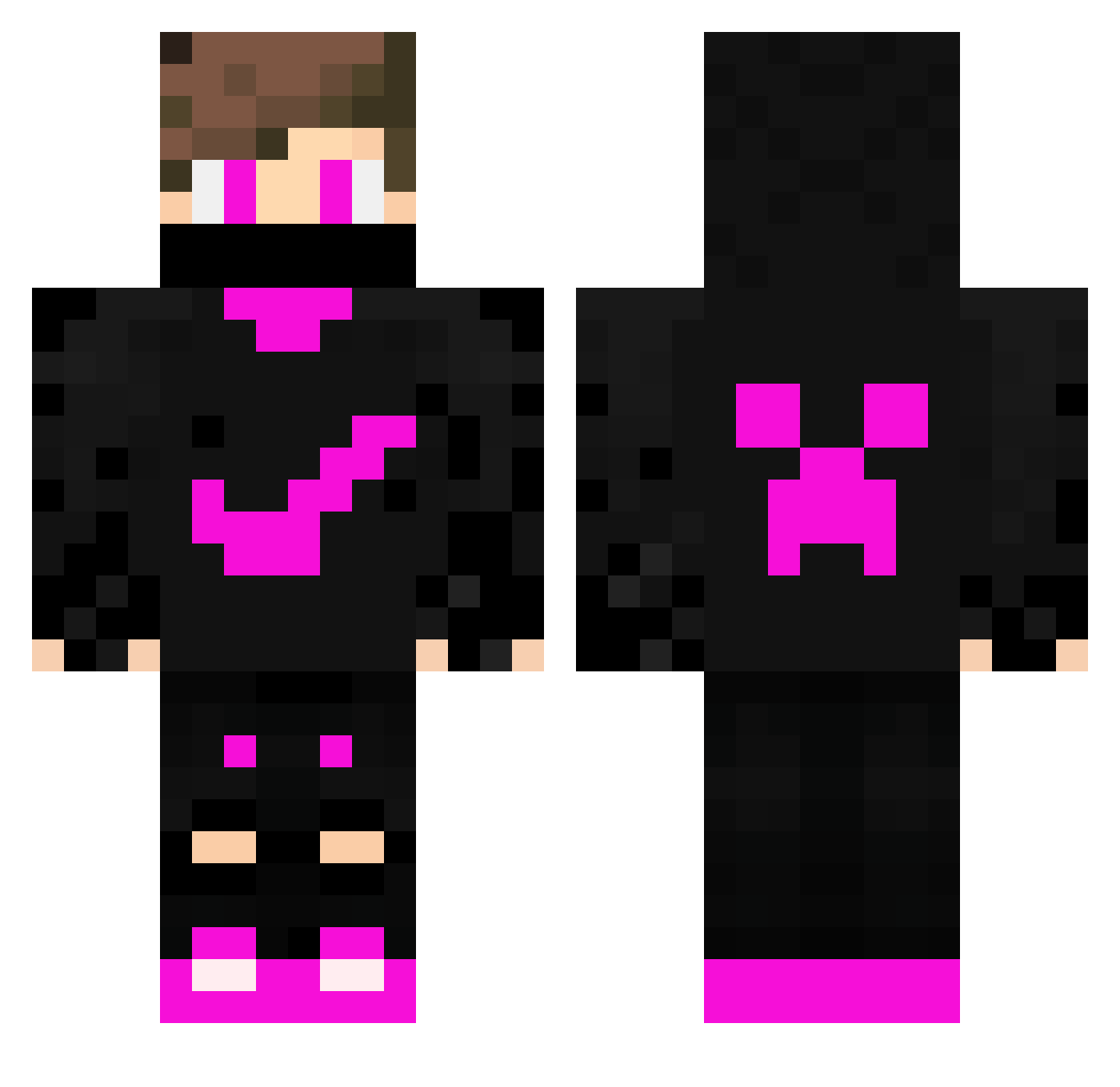 andjust Minecraft skin, front and back view