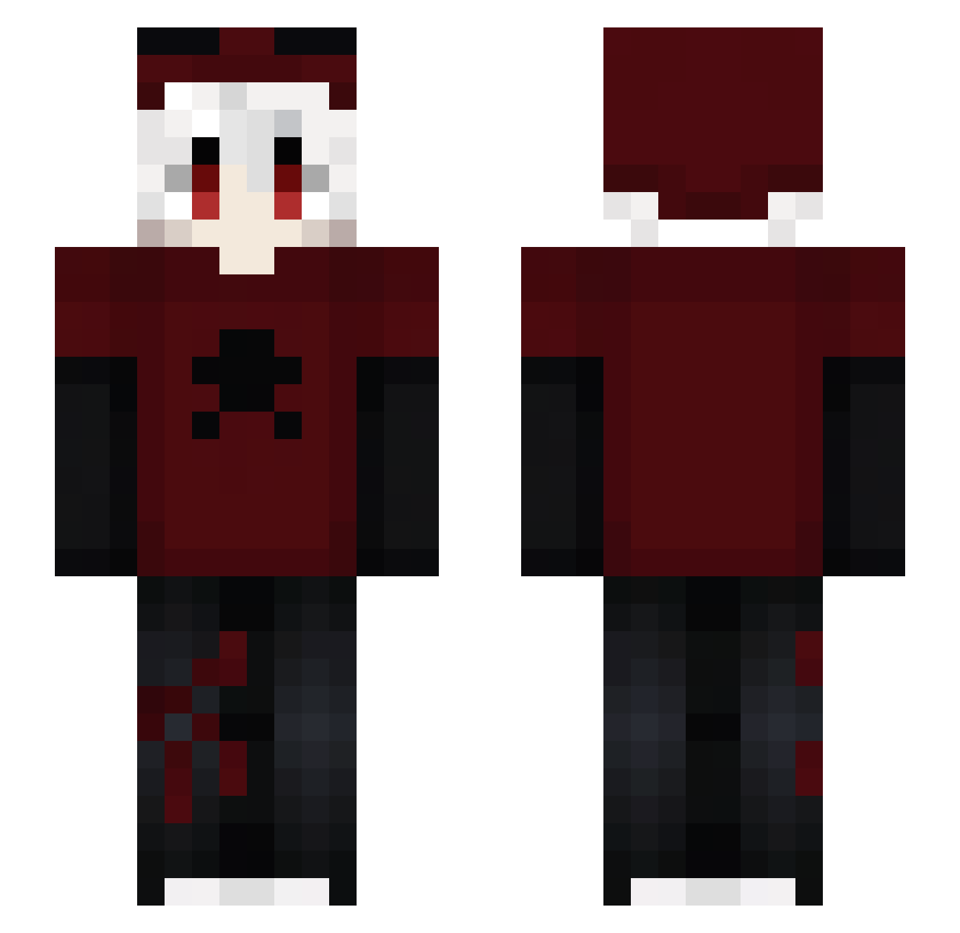 3RR06 Minecraft skin, front and back view