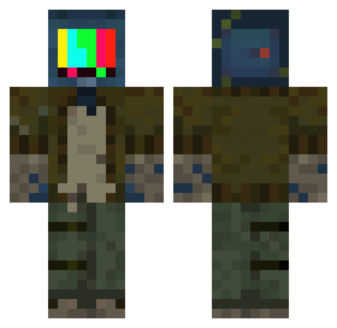 OscarMoGi Minecraft skin, front and back view