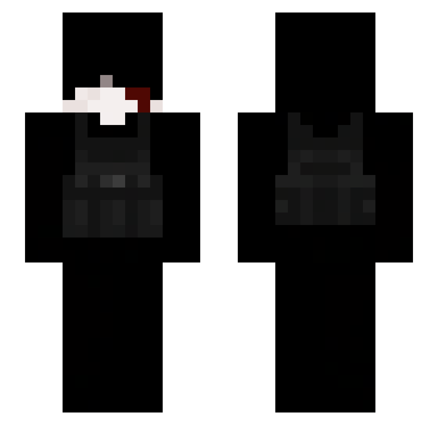 w4ak Minecraft skin, front and back view