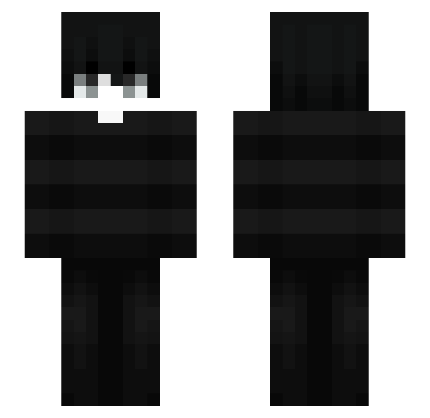 gtrb Minecraft skin, front and back view
