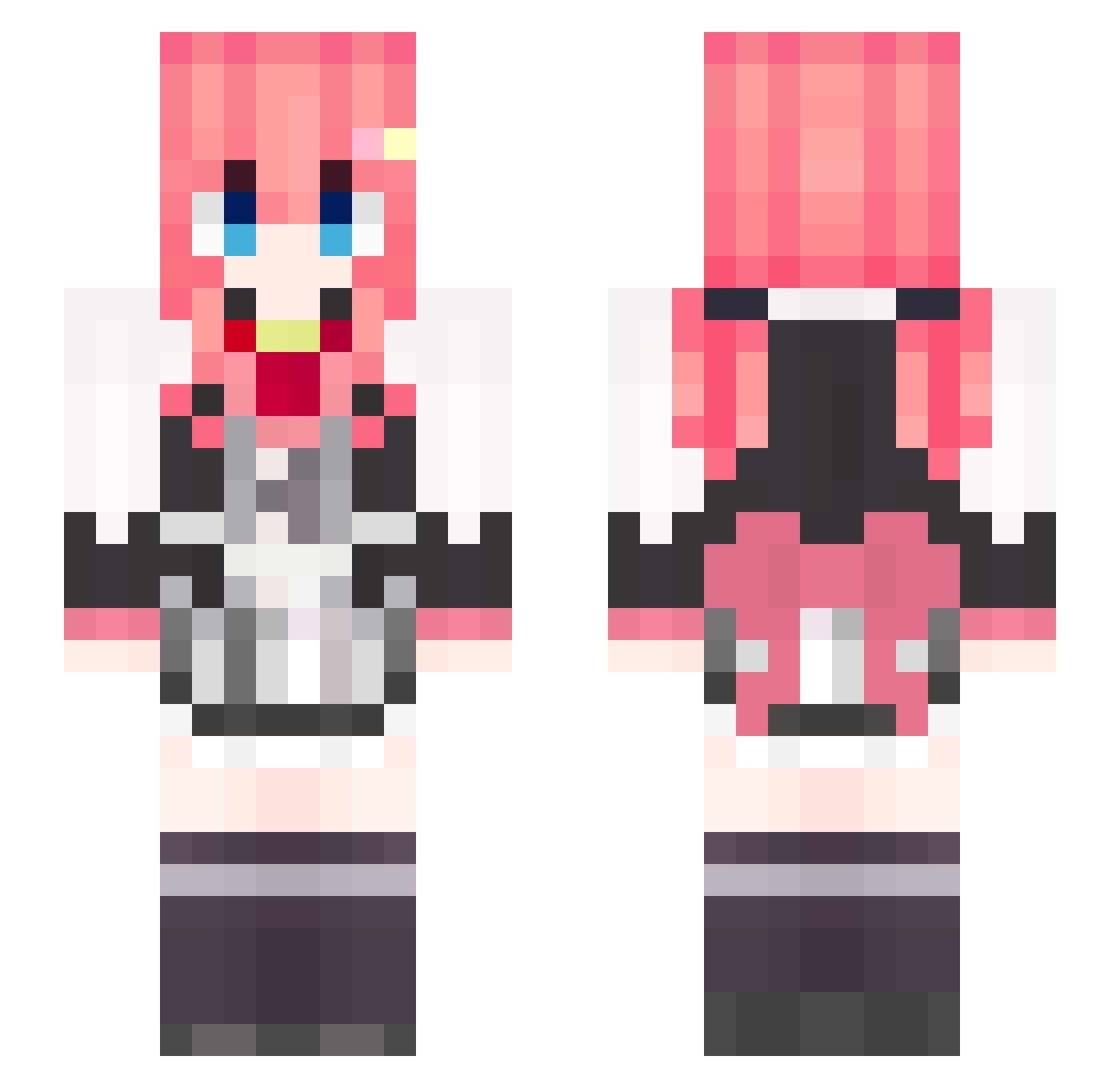 Sraigius32 Minecraft skin, front and back view