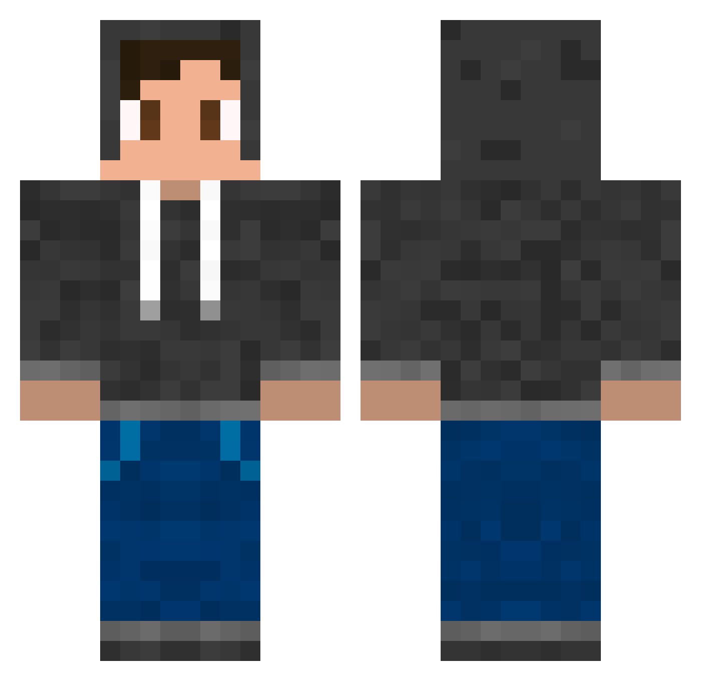 Strange Minecraft skin, front and back view