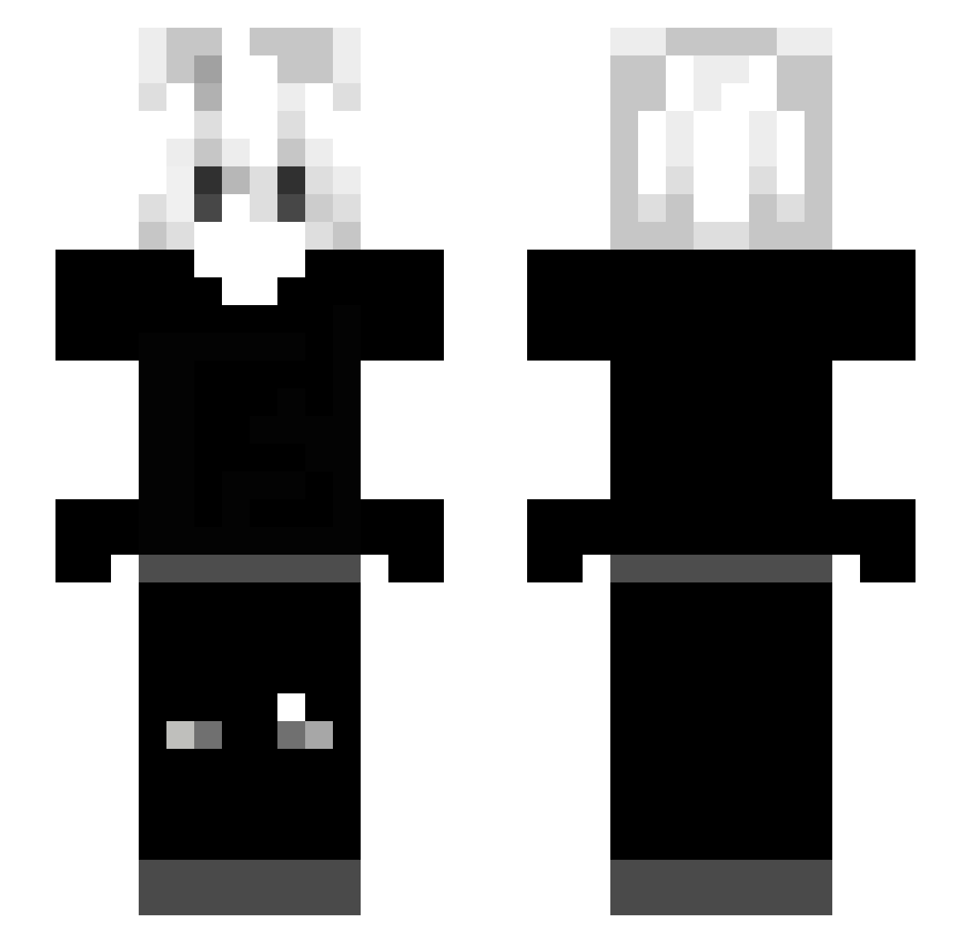 VOR1X_XD Minecraft skin, front and back view
