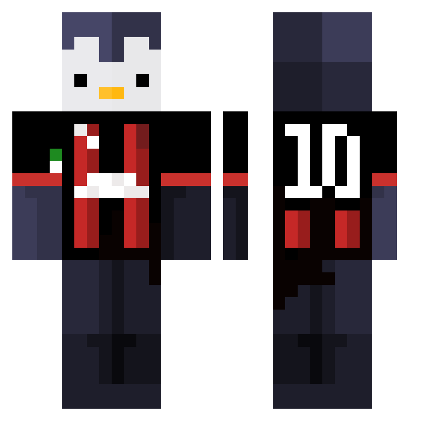 AZUOS78 Minecraft skin, front and back view