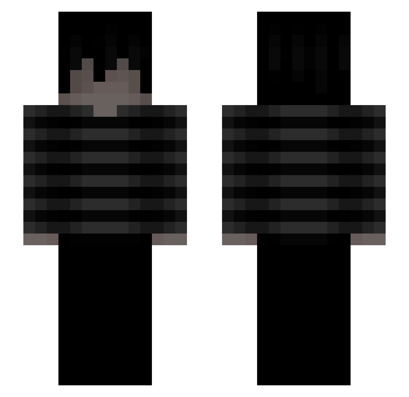 Teeeeeez Minecraft skin, front and back view