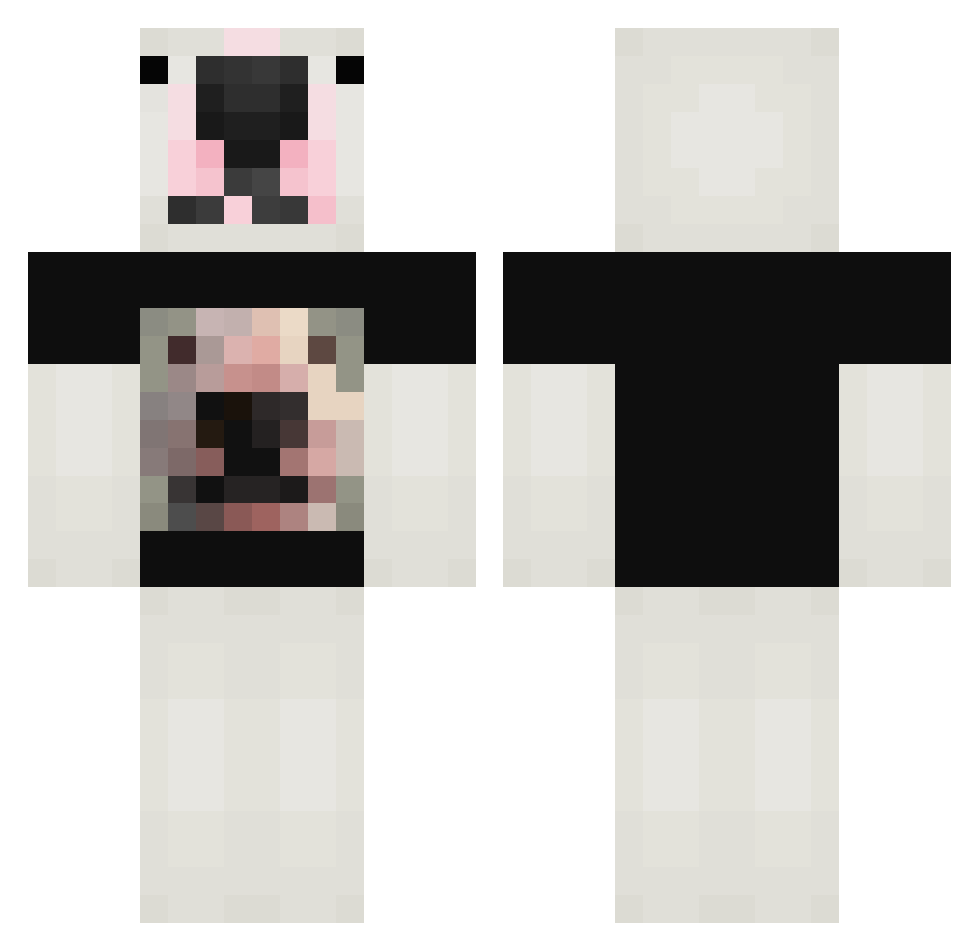 w_joel67 Minecraft skin, front and back view