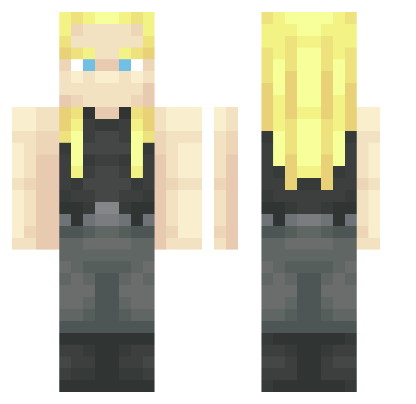 tripoviiiiiiiich Minecraft skin, front and back view