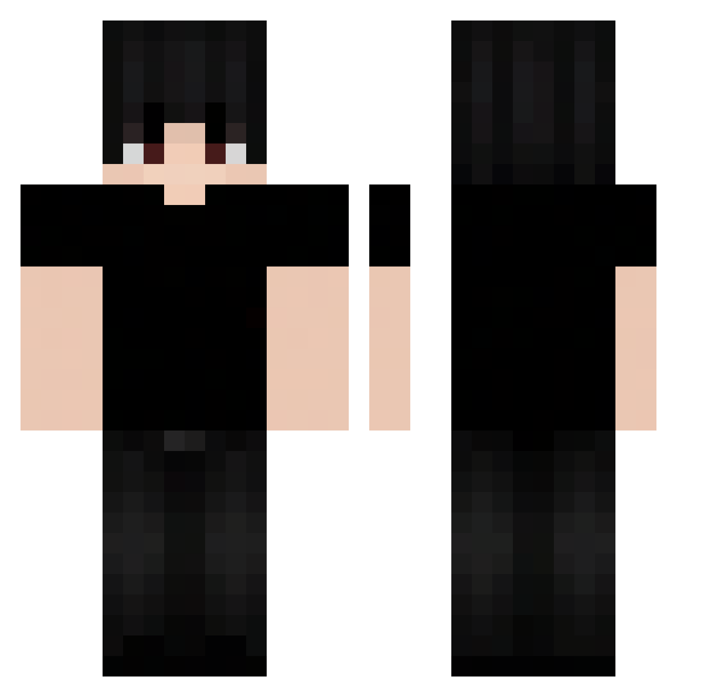 WiLDeRxxx Minecraft skin, front and back view