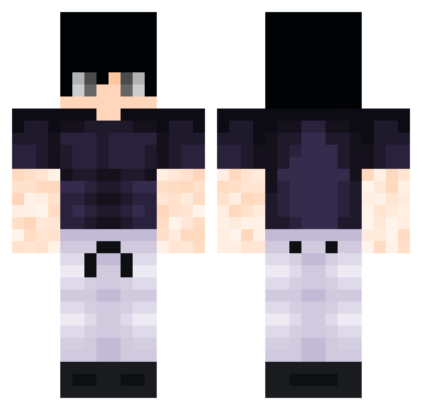 zTyler1 Minecraft skin, front and back view