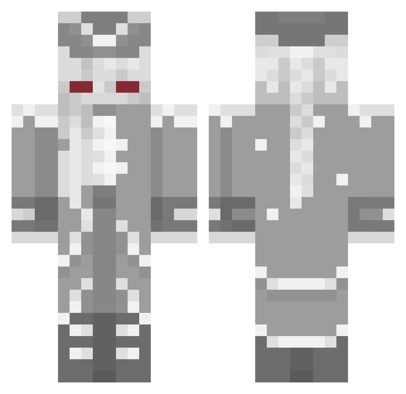 Yebban Minecraft skin, front and back view